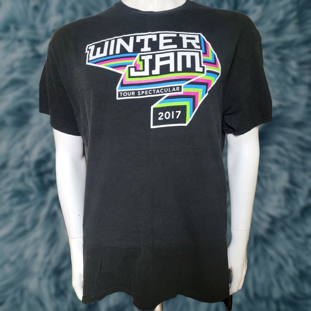 Delta Winter Jam 2017 T Shirt XL Black Cotton Delta Short Sleeve Crew Neck Men Graphic Tee Crowder Newsong Colton Dixon 00s Christian Rock Music Style Size US XL / EU 56 / 4 - 1 Thumbnail