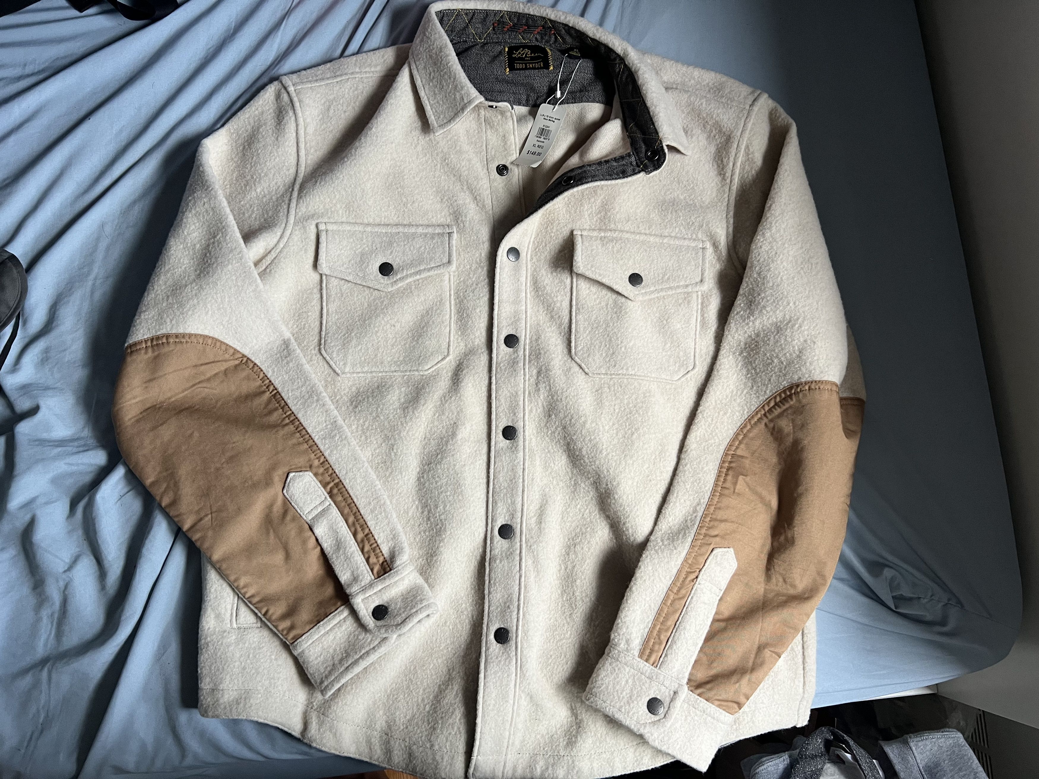L.L. Bean × Todd Snyder Todd Snyder x L.L. Bean Wool Shirt Jacket in Sailcloth med Size US M / EU 48-50 / 2 - 1 Thumbnail