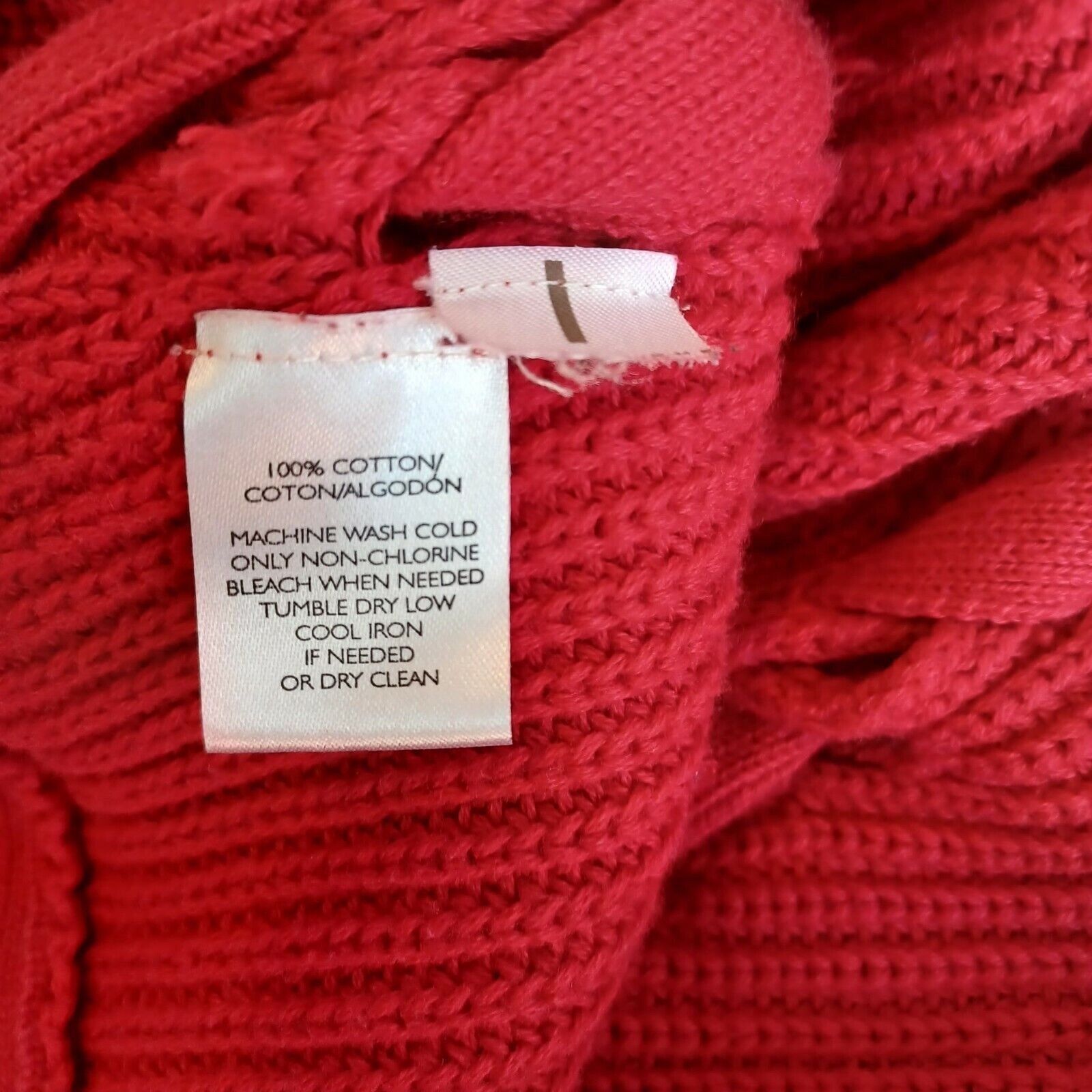 Loft ⭐LOFT Women Sweater Size S Red Knit Warm soft with 2 lace up Size S / US 4 / IT 40 - 7 Thumbnail