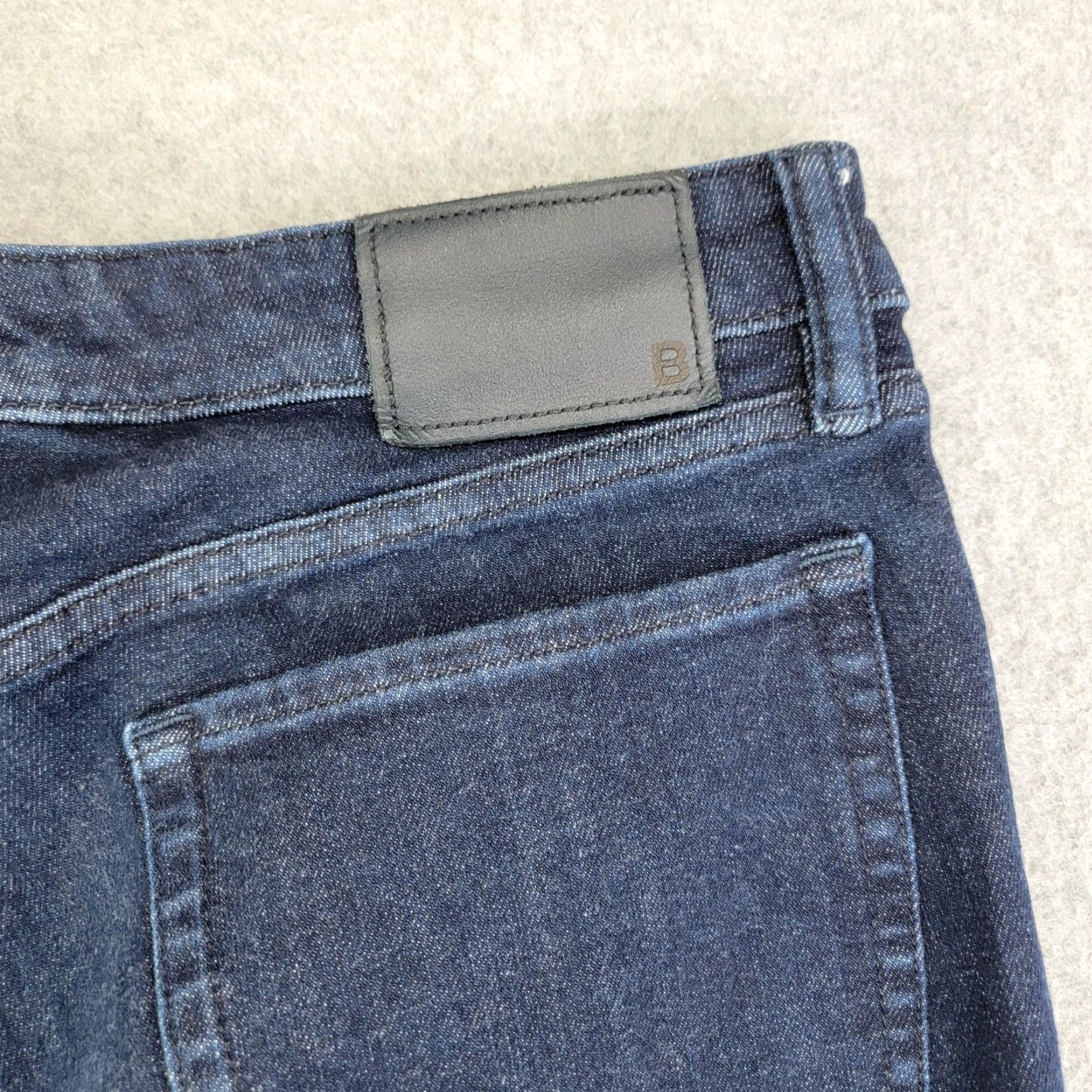 Bonobos Bonobos Slim Taper Jeans Mens 33x30 Blue Slim Tapered Leg Denim Jeans Stretch Dark Wash Size US 33 - 6 Thumbnail