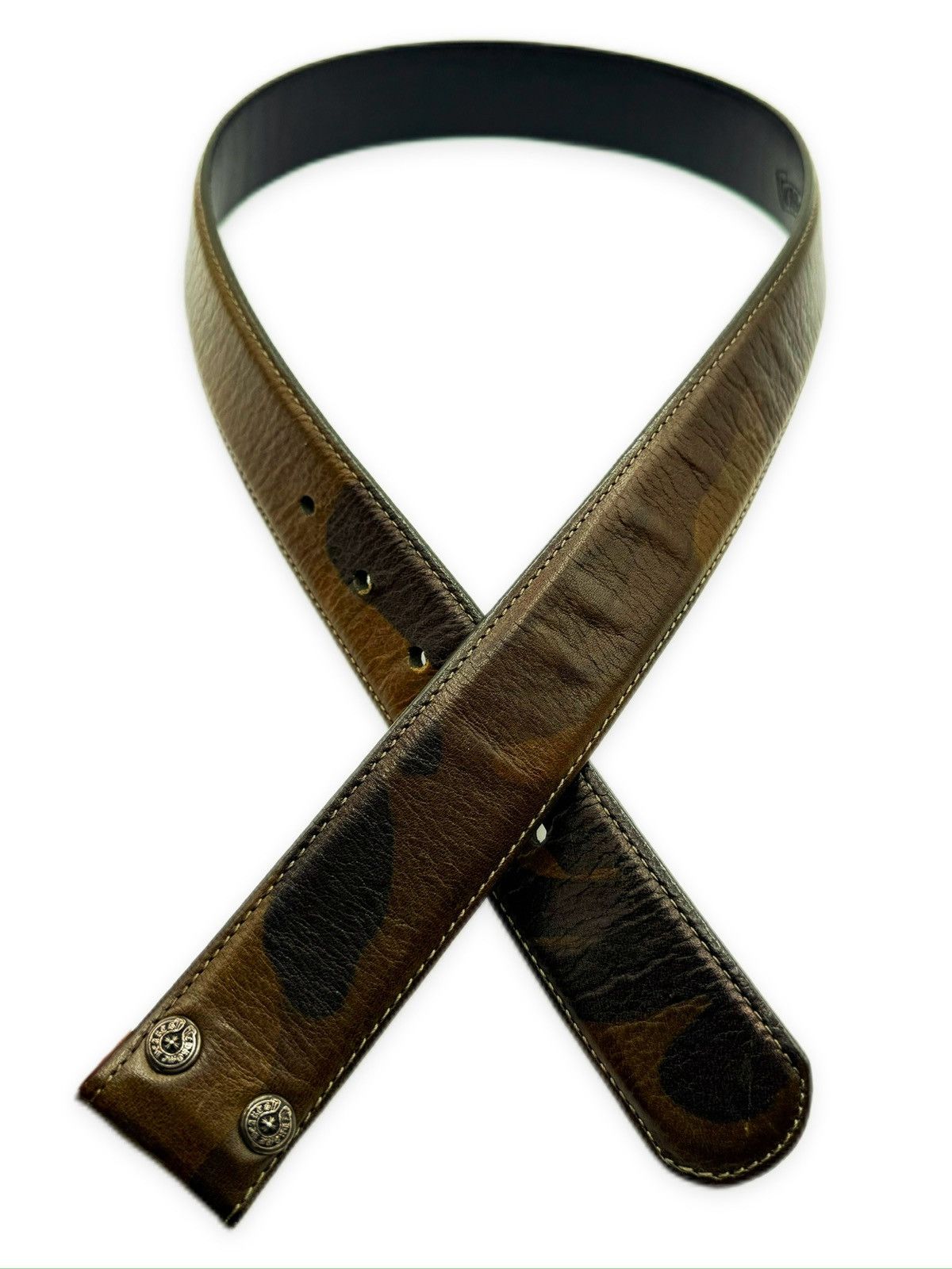 Chrome Hearts Chrome Hearts Green Camouflage .925 Silver Leather Belt Strap Size 32 - 2 Thumbnail
