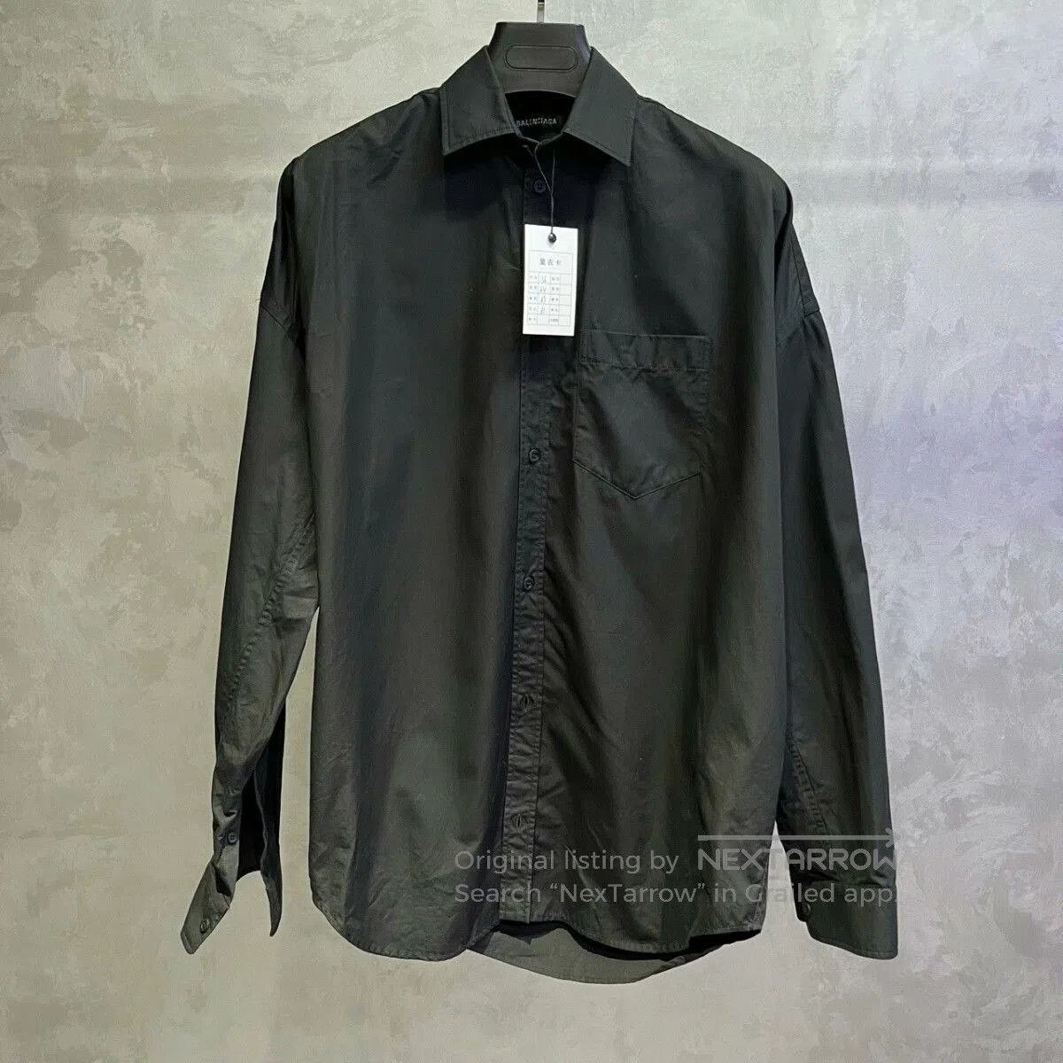 Balenciaga Balenciaga Black Point Collar Long Sleeve Shirt. Size US S / EU 44-46 / 1 - 1 Thumbnail