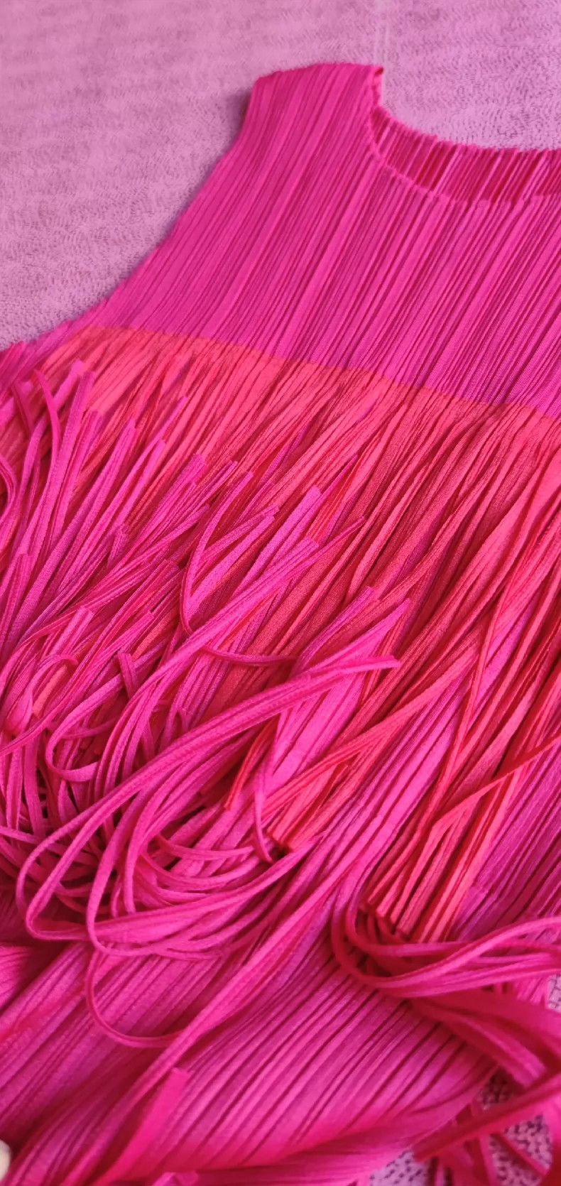 Issey Miyake Issey Miyake size:3 Pink three-layer tassel vest Size M / US 6-8 / IT 42-44 - 3 Thumbnail