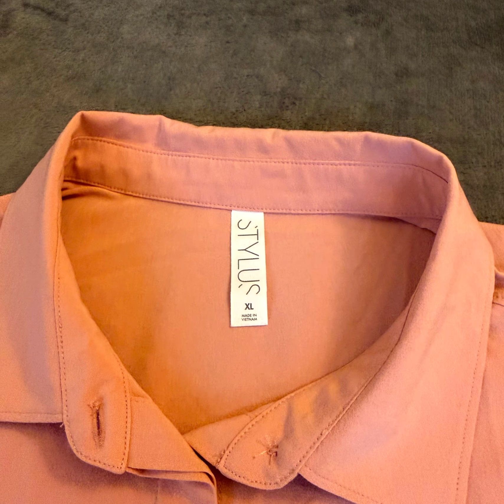 Pinko VINTAGE? No — (But item not vintage) Stylus Pink Button Up Sleeveless Pocket Shirt Top Lightweight Womens Extra Large Size XL / US 12-14 / IT 48-50 - 3 Thumbnail