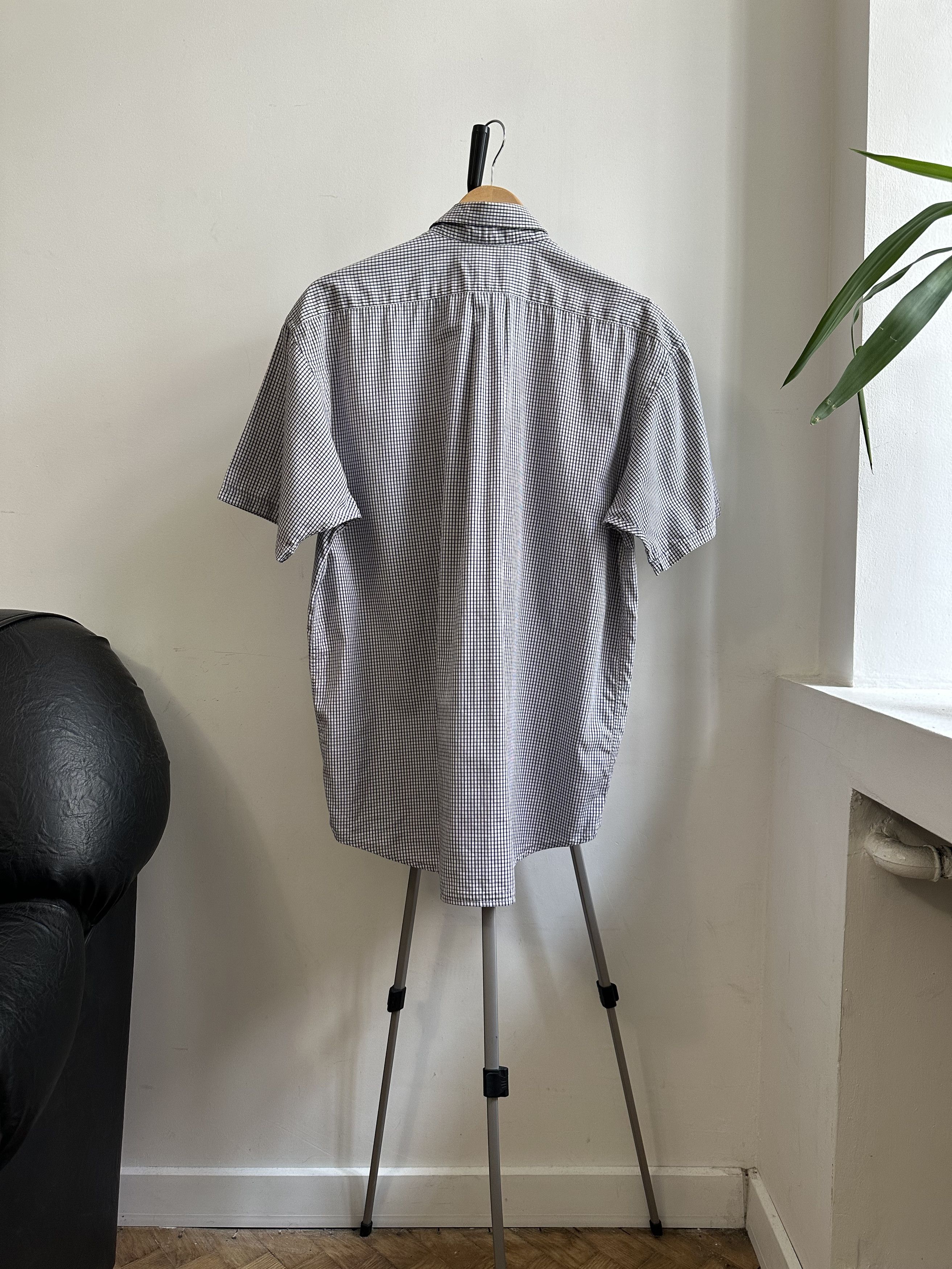 Vintage Yves Saint Laurent Vintage Checkered Short Sleeve Shirt Size US M / EU 48-50 / 2 - 6 Thumbnail