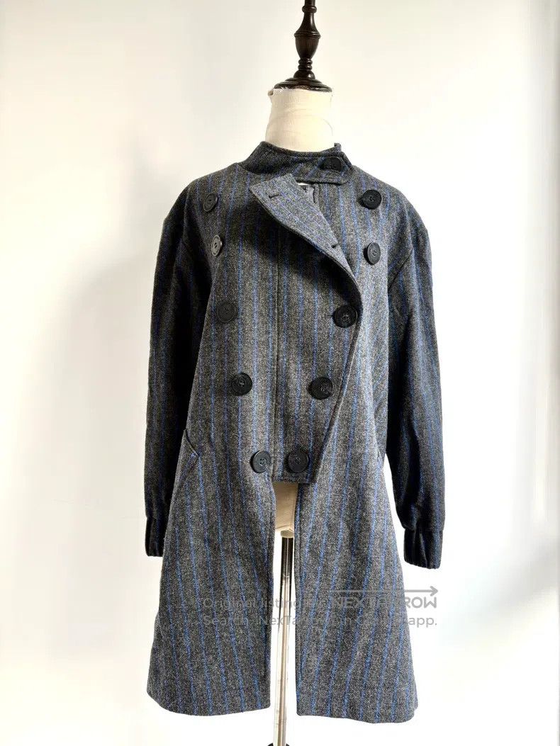 Vivienne Westwood Vivienne Westwood Vintage Gray Blue Striped Napoleon Overc Size XS / US 0-2 / IT 36-38 - 1 Thumbnail