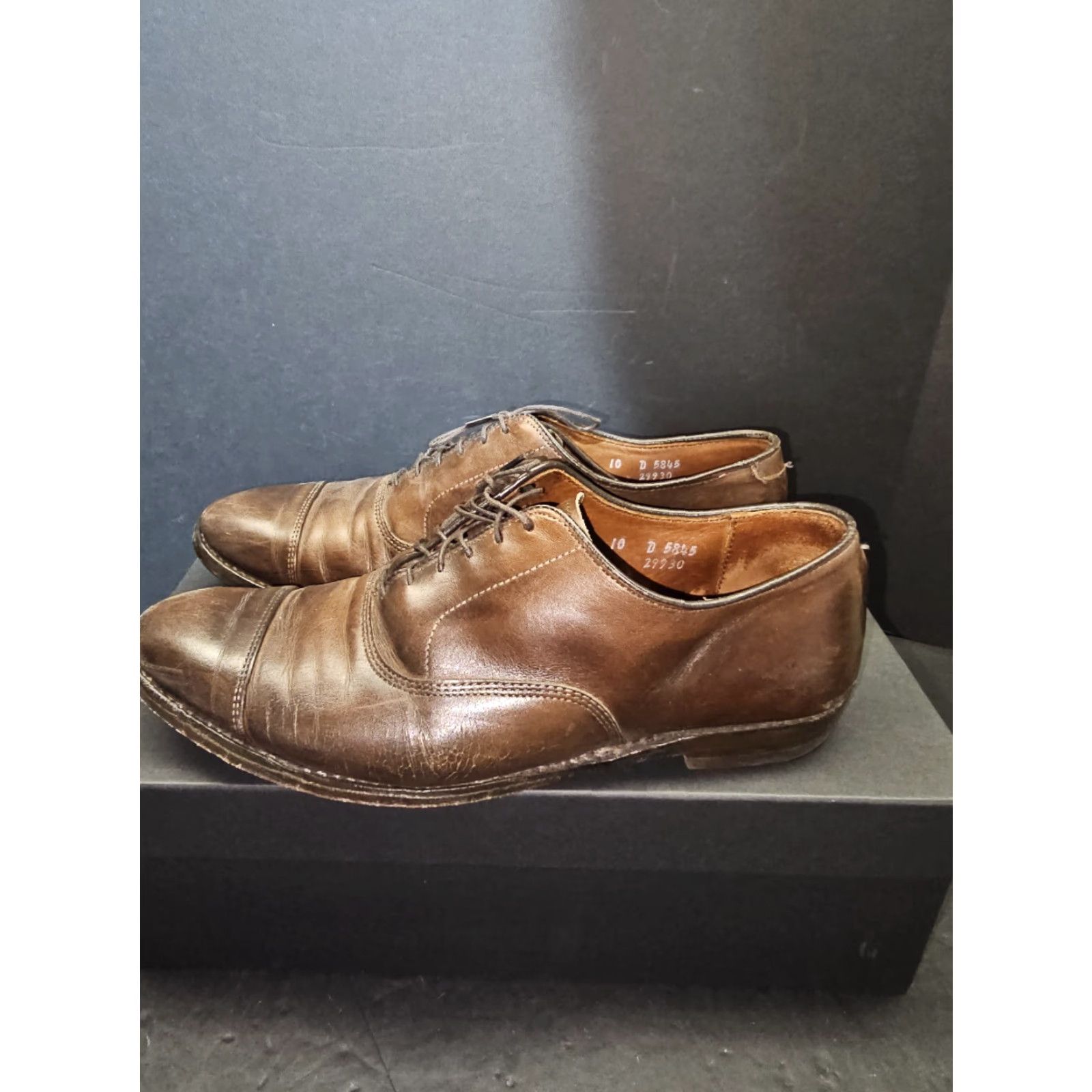 Allen Edmonds Allen Edmonds Park Ave Cap Toe Oxfords Mens Dress Shoes Size 10 D Brown Mahogany Brown (Vintage) Size ONE SIZE - 5 Thumbnail