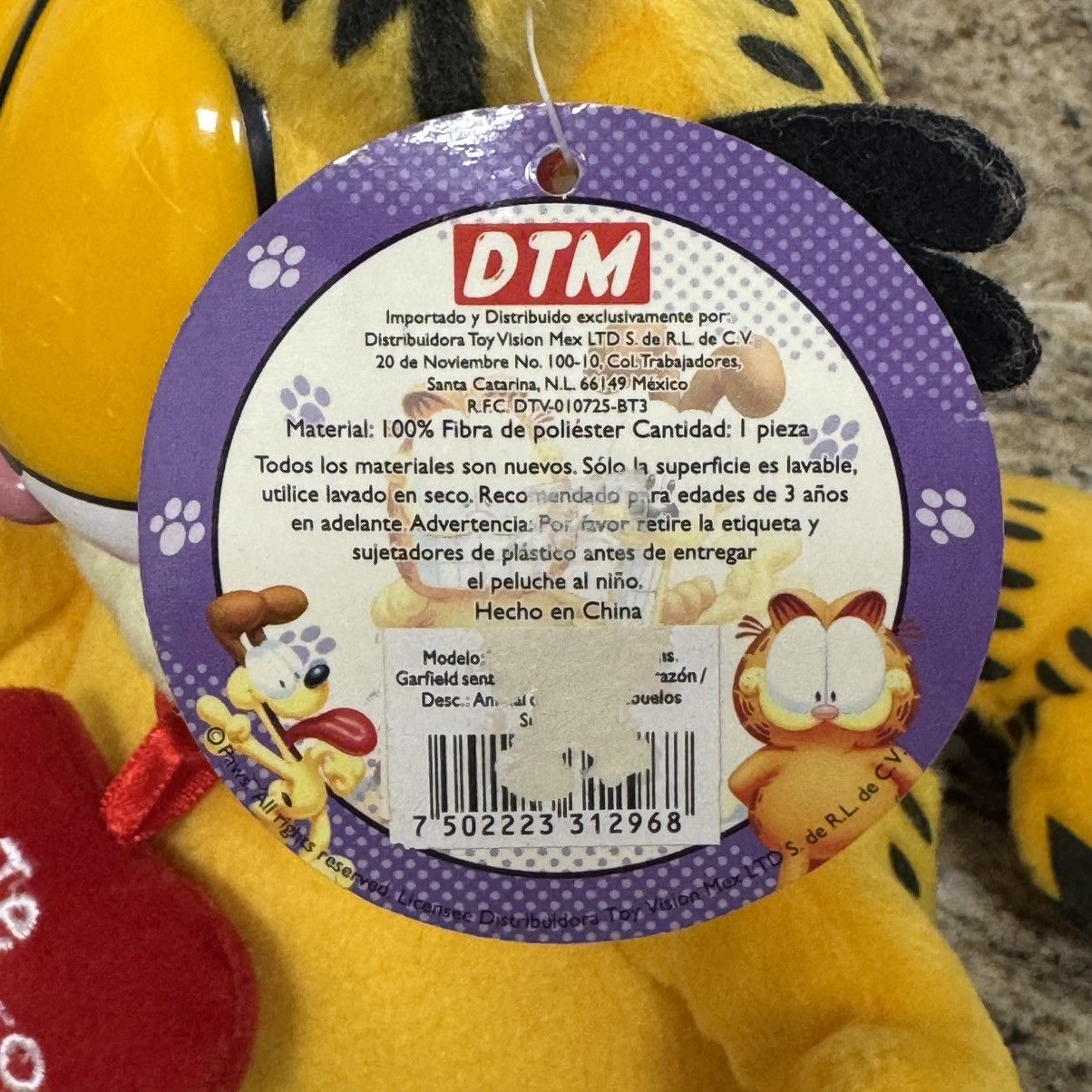 Vintage Vintage Garfield Te Quiero” 10” Spanish Valentines Day Plush Size ONE SIZE - 7 Thumbnail