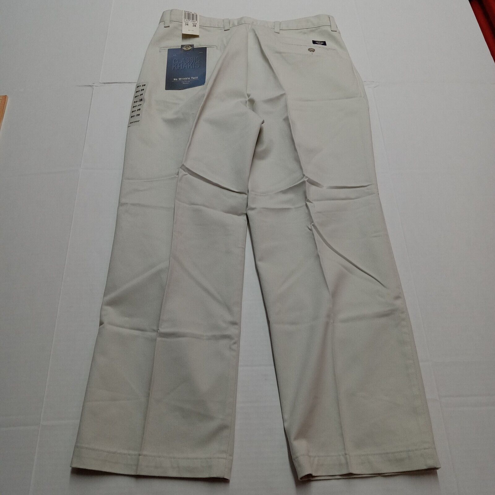 Dockers Vintage Dockers Khakis Men's 34x28 Beige Pleated Classic Fit Size US 34 / EU 50 - 7 Thumbnail