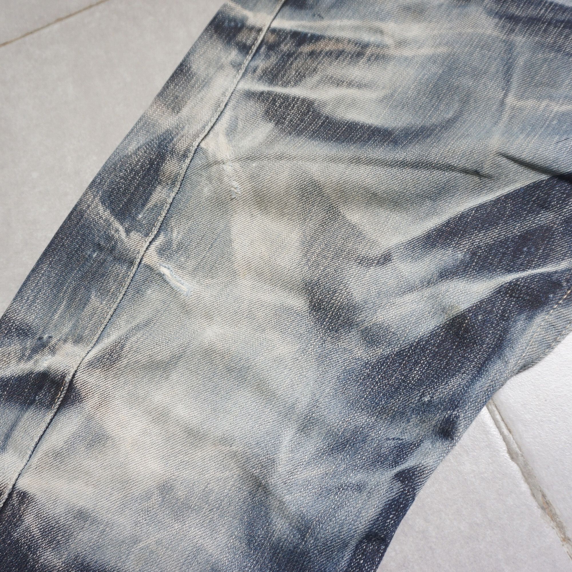 Japanese Brand Crazy distressed Rattle trap denim Size US 34 / EU 50 - 6 Thumbnail