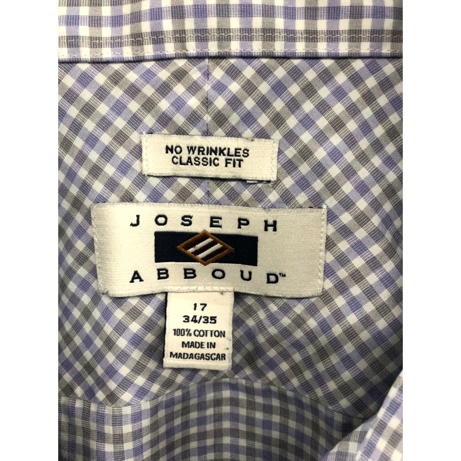 Joseph Abboud Joseph Abboud Classic Fit Shirt 17 34/35 Mens Gingham Check Button-Up Casual Men Regular Multicolor 1970s? Size US XL / EU 56 / 4 - 6 Thumbnail