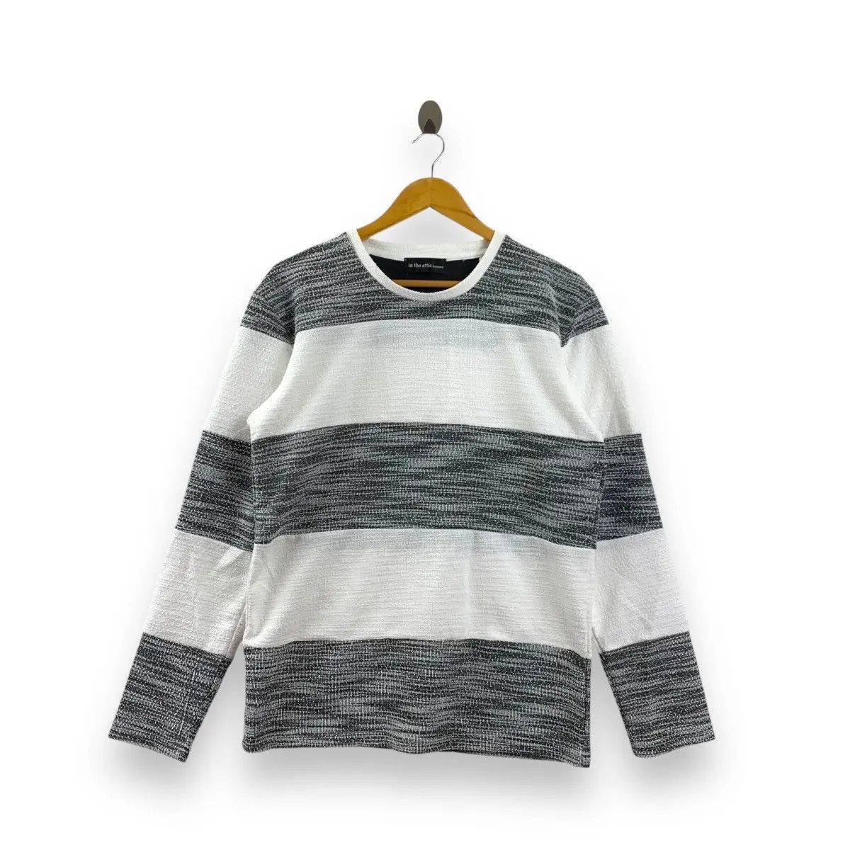 In The Attic IN THE ATTIC HOMME Collection Striped Tee Shirt Top Long Size US XL / EU 56 / 4 - 1 Thumbnail