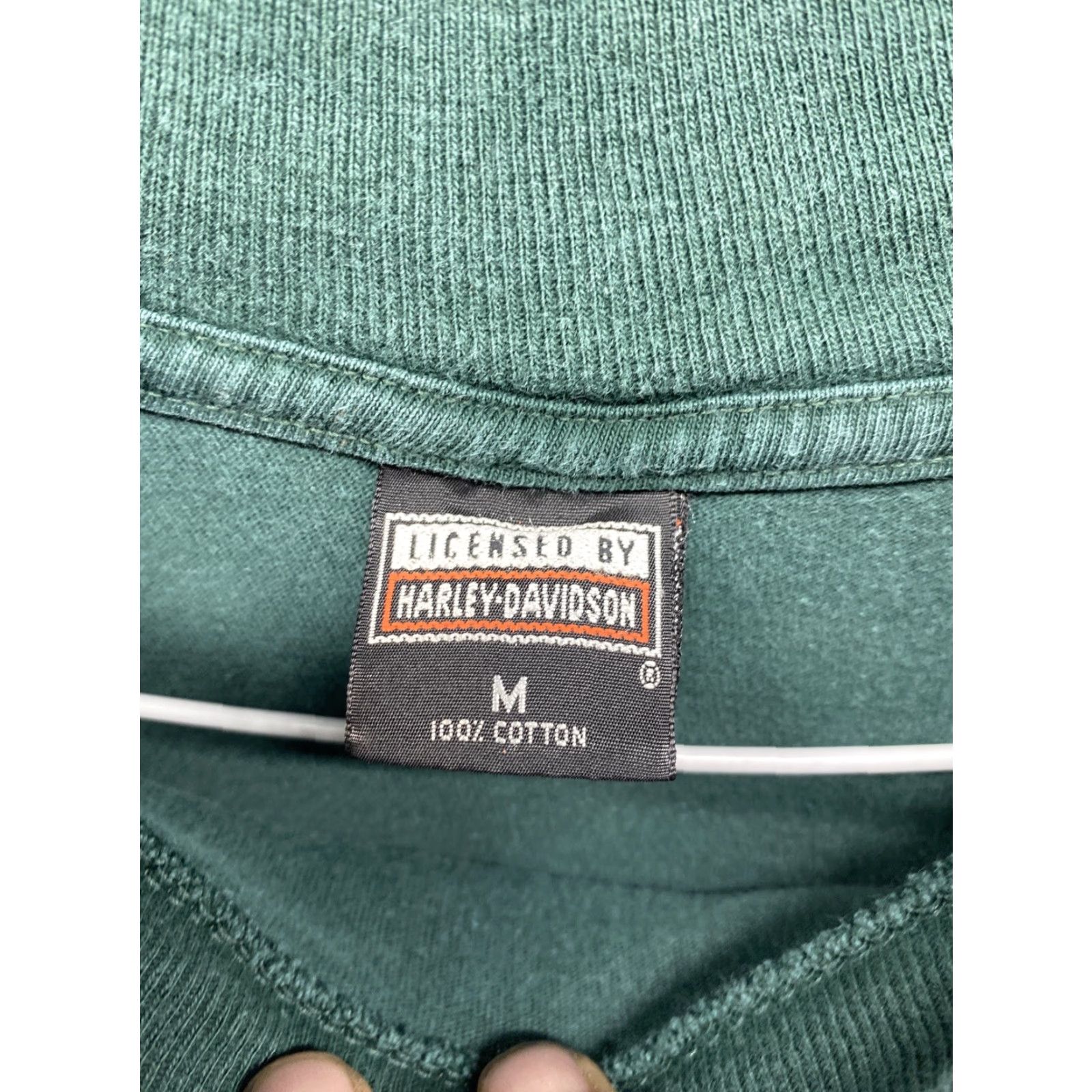 Harley Davidson VINTAGE Harley-Davidson Spirit Long Sleeve Shirt Unisex Adults M Green Logo T Shirt VTG 90s Graphic TeeMens Size US M / EU 48-50 / 2 - 3 Thumbnail