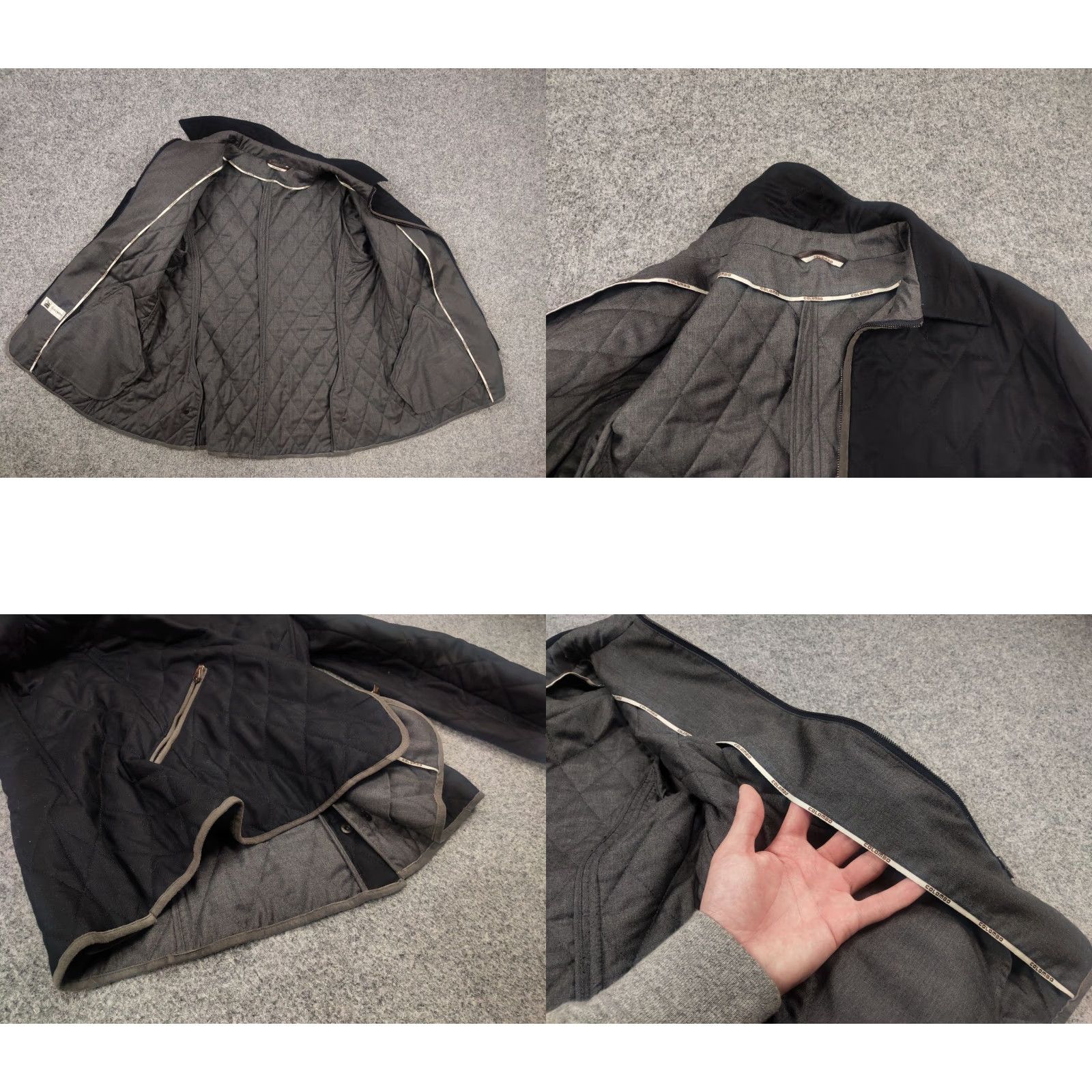 Colombo Colombo Italy Design Jacket Womens Black Zip Double Cashmere Quilted All Seasons Winter/Fall L Size L / US 10 / IT 46 - 9 Thumbnail