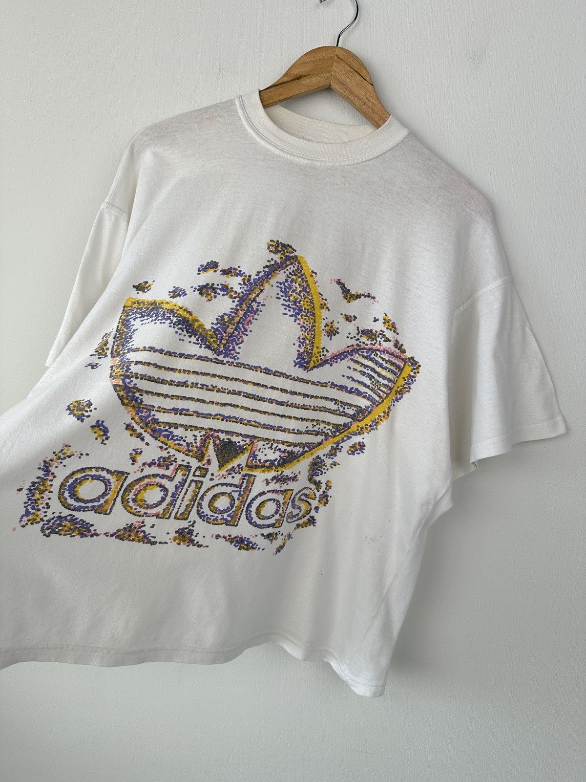 Adidas ADIDAS Big Logo Vintage T-Shirt made in West Germany Size US L / EU 52-54 / 3 - 3 Thumbnail