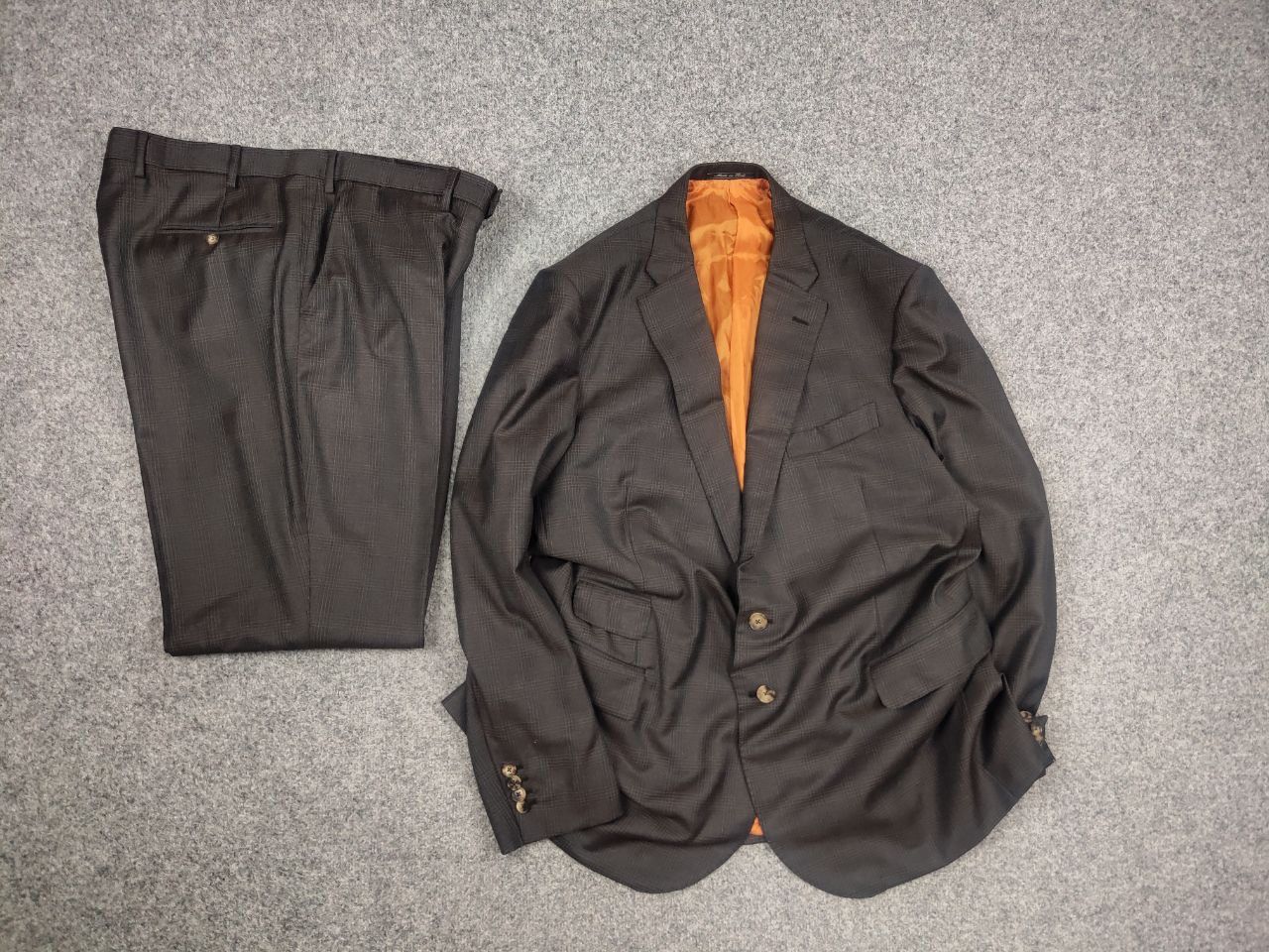 Ermenegildo Zegna Ermenegildo Zegna Electa Check Classic Wool Suit Blazer Size US XL / EU 56 / 4 - 1 Thumbnail