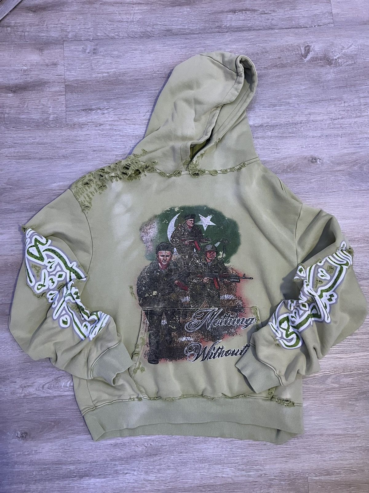 Other Nothing Matters USA Green Hoodie “Nothing Without It” Size US L / EU 52-54 / 3 - 1 Thumbnail