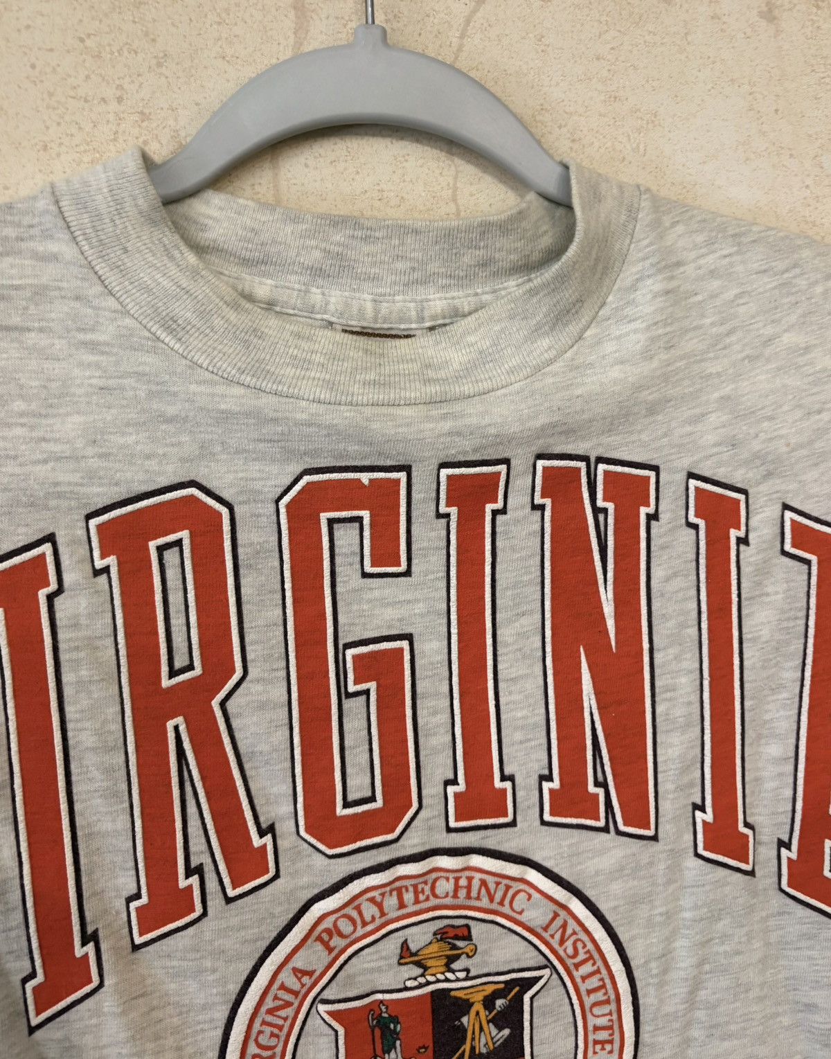 Vintage 1990s Virginia Tech Collegiate Graphic Puff Print Tee Size US L / EU 52-54 / 3 - 5 Thumbnail