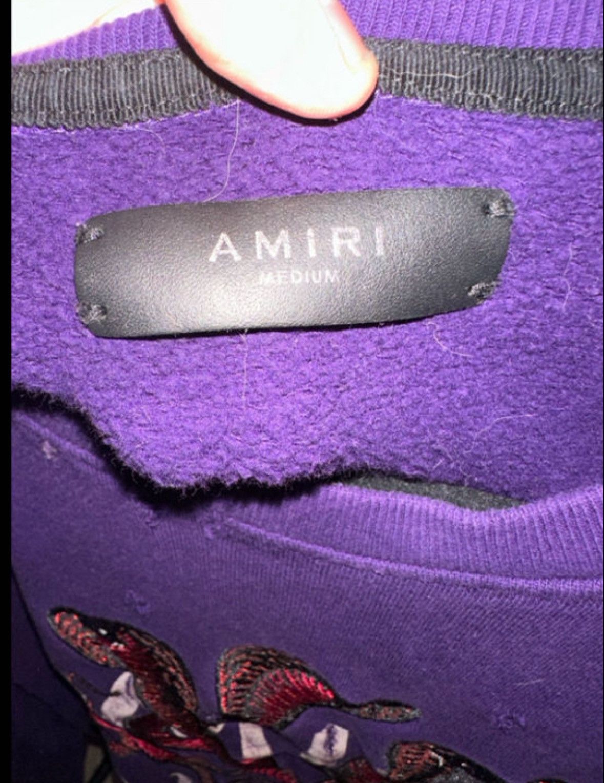 Amiri Amiri Poison Distressed Sweatshirt Size US M / EU 48-50 / 2 - 4 Thumbnail