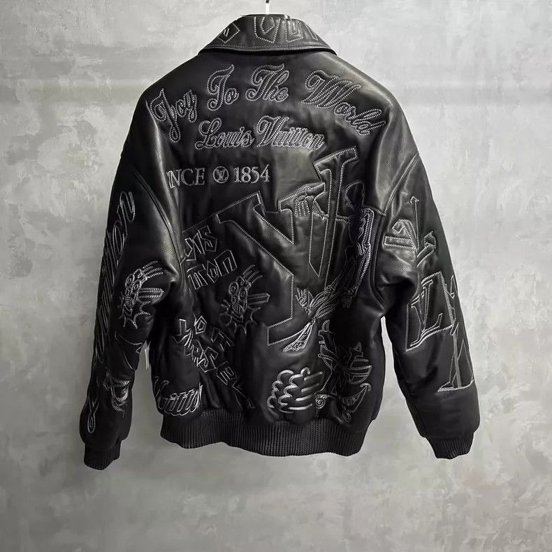 Louis Vuitton Louis Vuitton Black Embroidered Pilot Jacket-2508 Size US L / EU 52-54 / 3 - 2 Thumbnail
