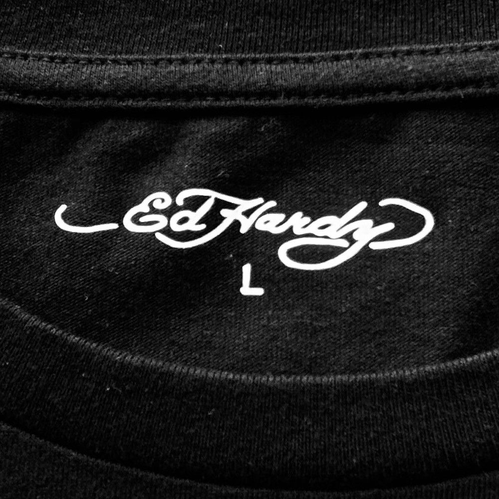 Ed Hardy Ed Hardy Tiger Flame Rhinestone Black Graphic T-shirt Size US L / EU 52-54 / 3 - 3 Thumbnail