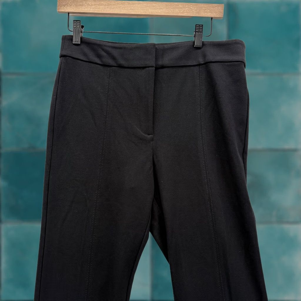 Loft LOFT Dress Pants Womens 10P Black Ponte Flare Leg Stretch Workwear NWT Petite Flat Front Pockets Adult Womens Pants Size 32" / US 10 / IT 46 - 1 Thumbnail