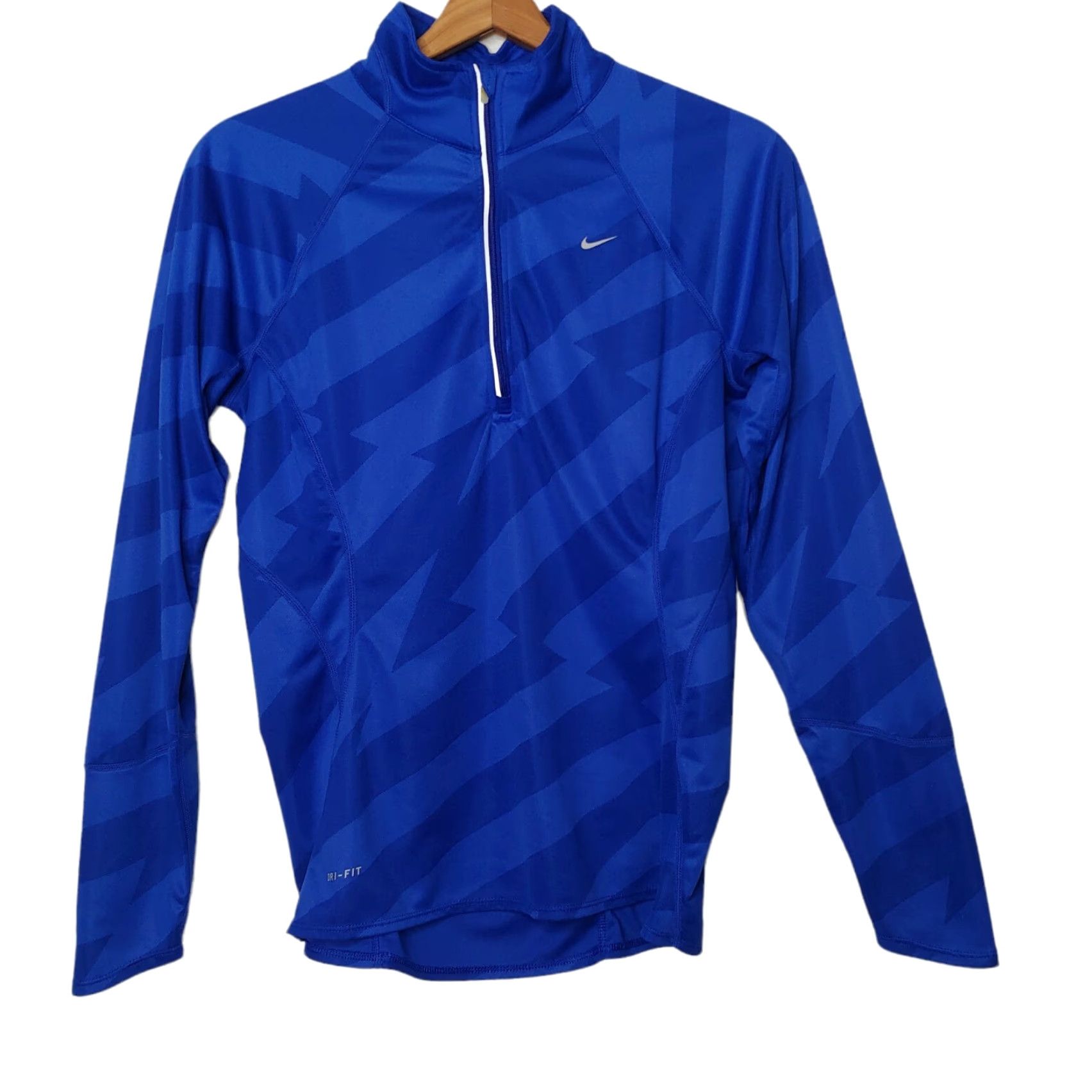Nike Nike Dri-Fit Shirt Long Sleeve Medium Blue Geometric Athletic Pullover Women Size M / US 6-8 / IT 42-44 - 2 Thumbnail