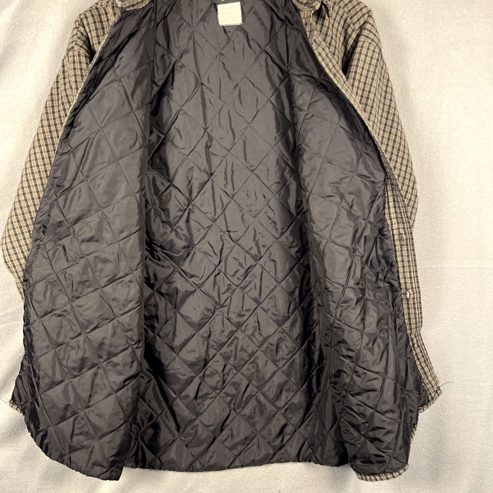 Vintage VINTAGE Codet Shacket Plaid Quilted Lining Pockets Workwear XL Gray Men Size US XL / EU 56 / 4 - 3 Thumbnail