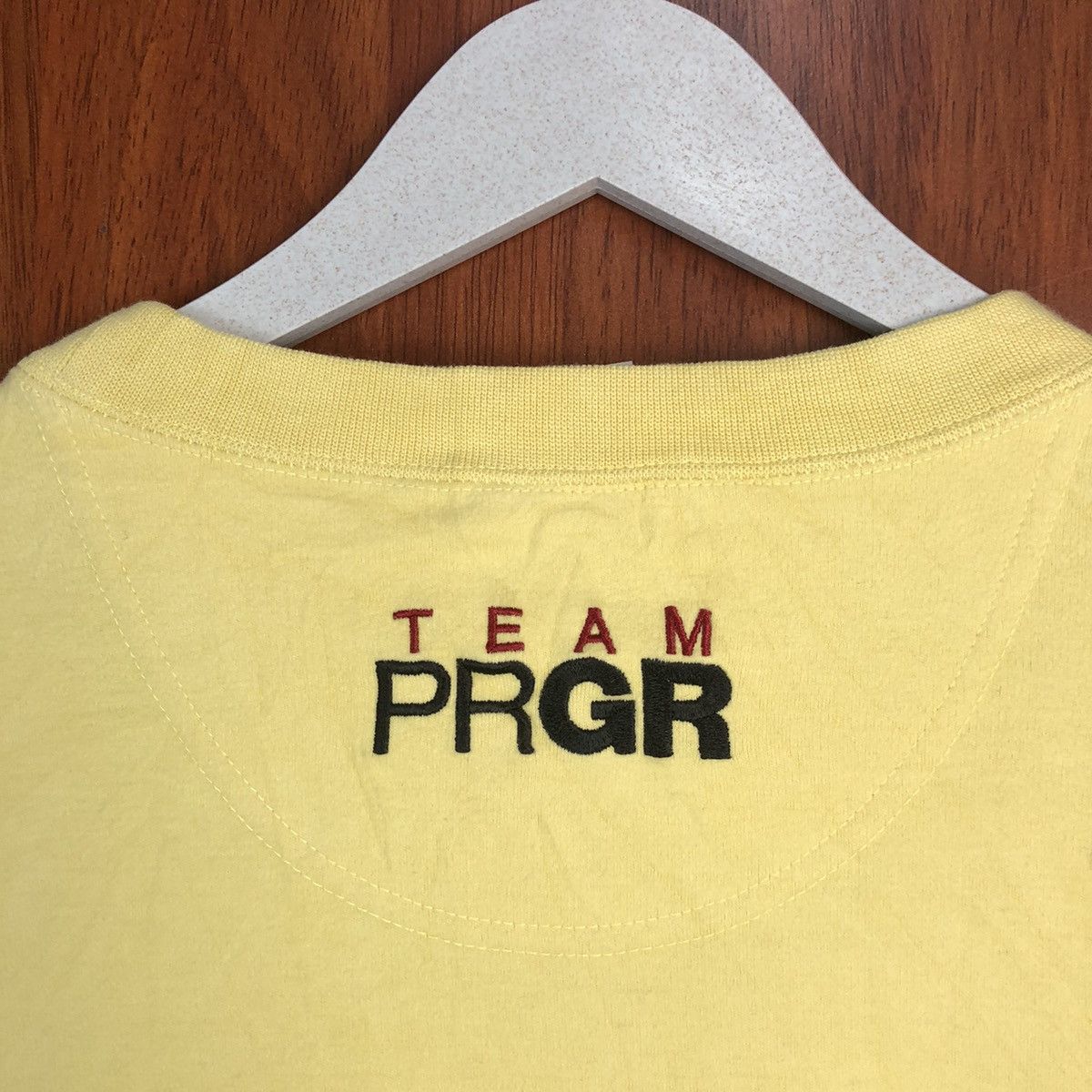 Japanese Brand × Vintage PRGR Yellow Sweatshirt #7547 Size US L / EU 52-54 / 3 - 15 Thumbnail