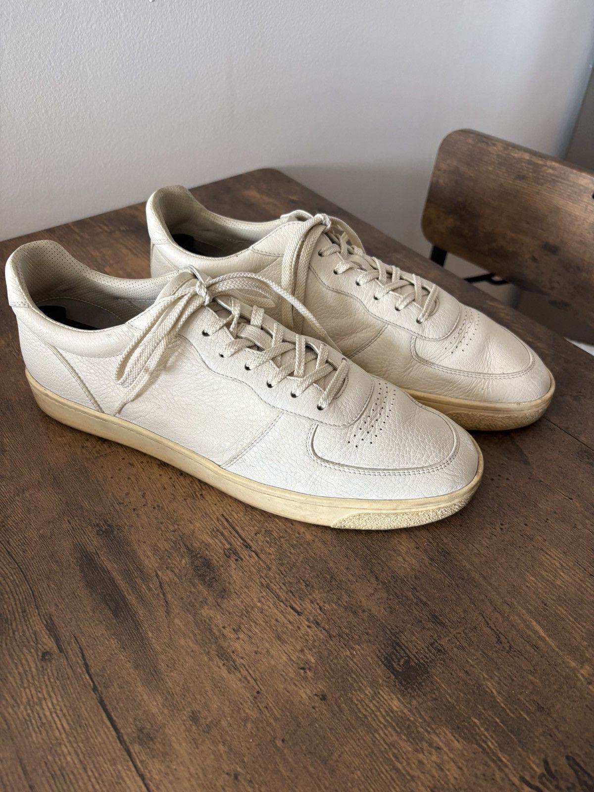 Brunello Cucinelli Brunello Cucinelli Leather Low Top Trainers Size US 12 / EU 45 - 1 Thumbnail