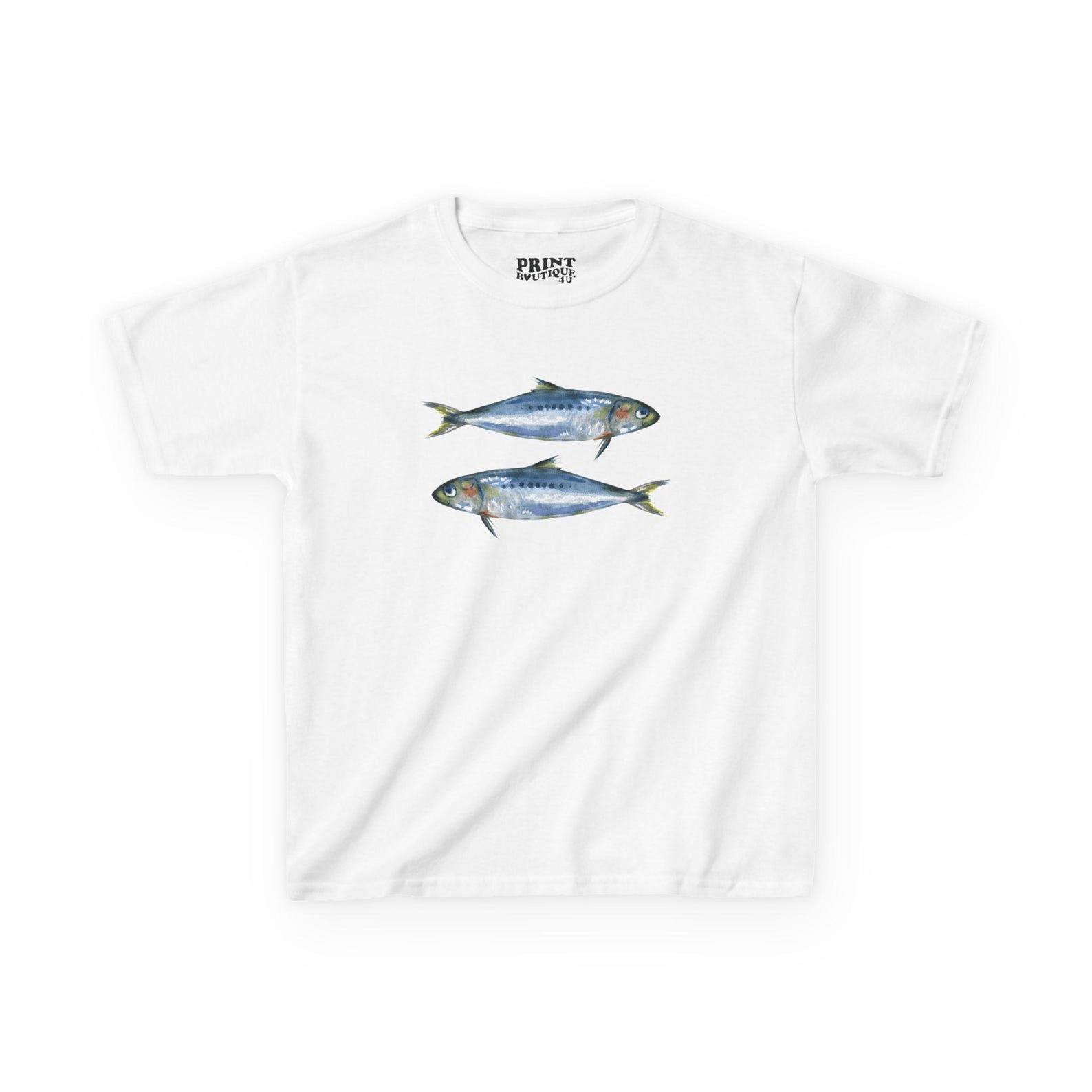 Other Sardines Baby Tee – Y2K Fish Graphic Coquette Top Size M / US 6-8 / IT 42-44 - 4 Thumbnail