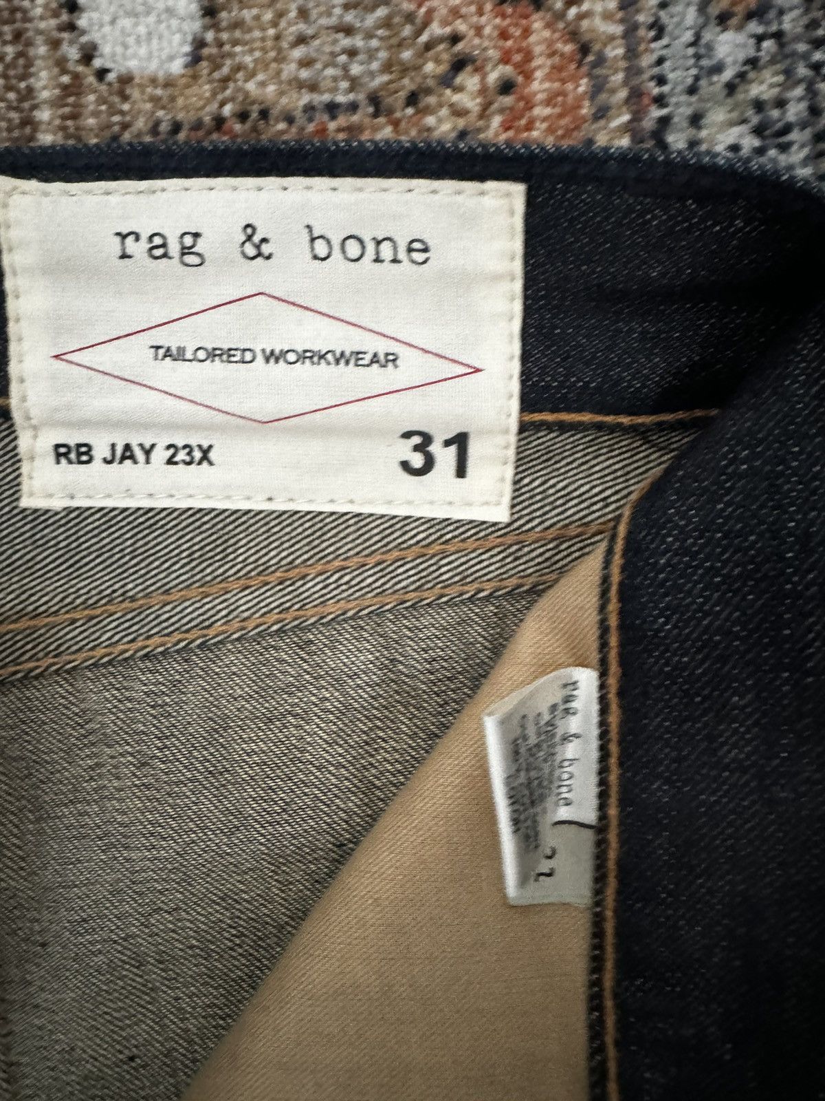 NWT Mens Rag and Bone Jeans RB Jay 23X Sz 33 Skinny Leg
