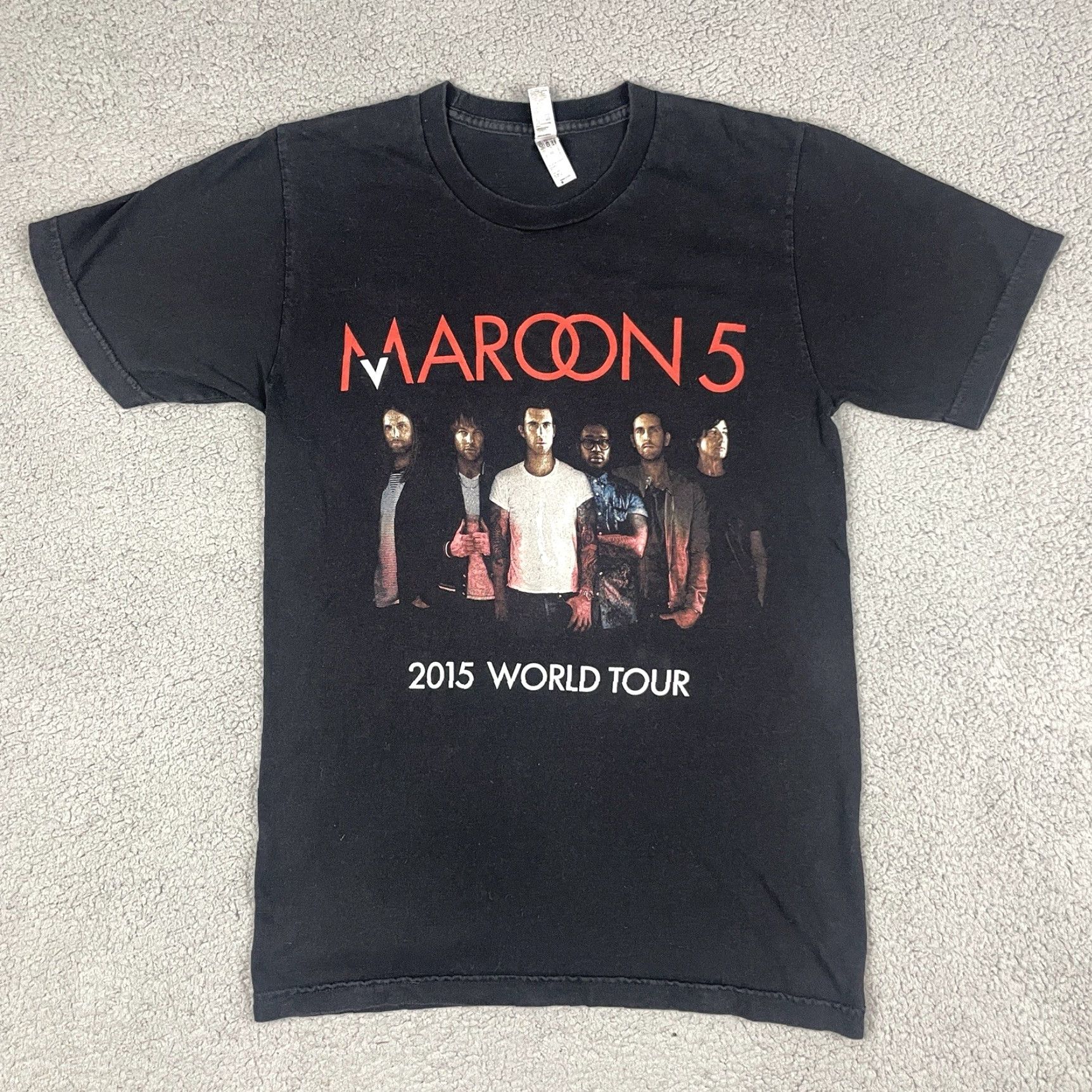 Vintage Maroon 5 Concert Tshirt Adult Small Black Short Men’s Music Band Tee Size US S / EU 44-46 / 1 - 2 Thumbnail