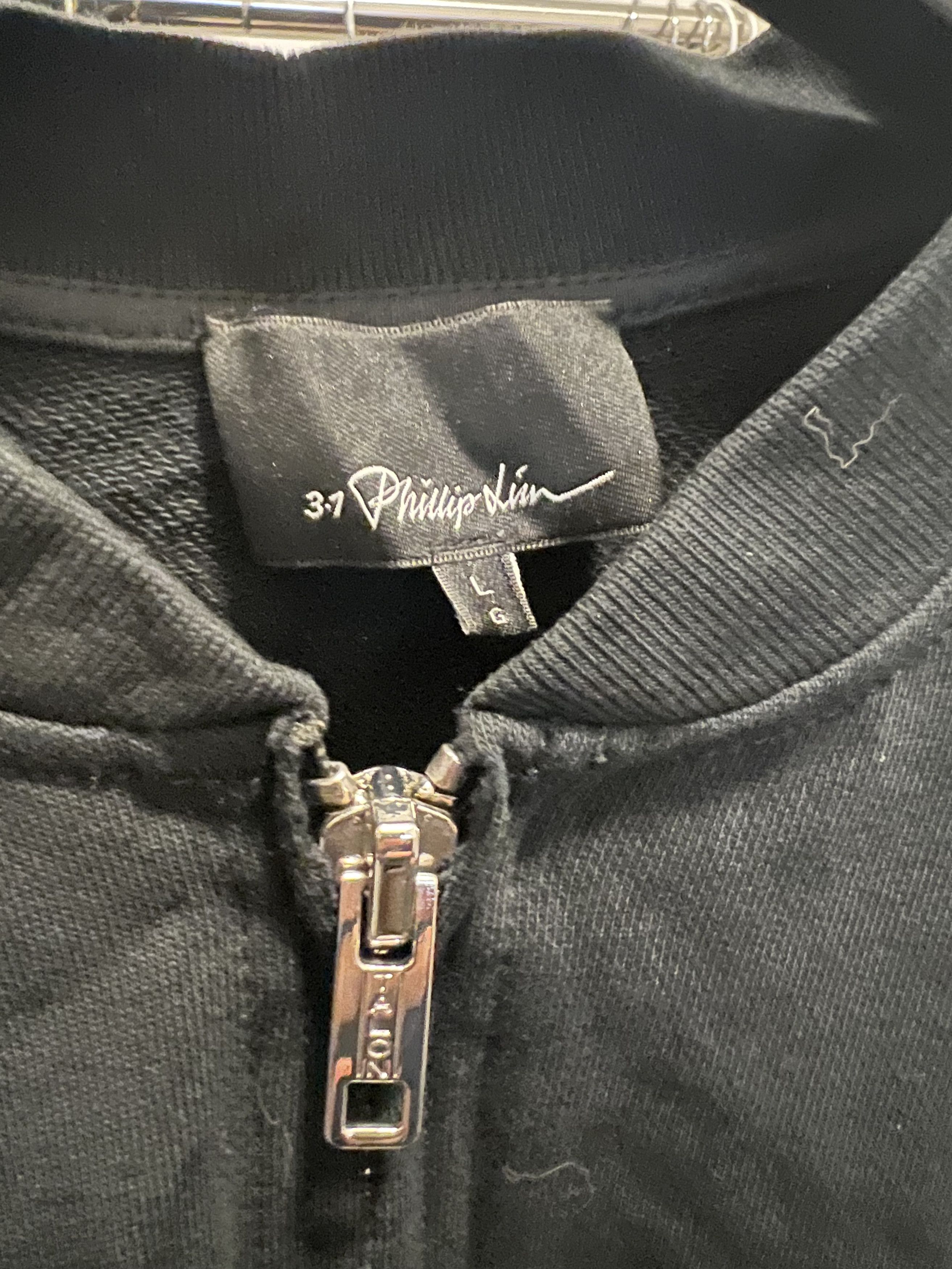 3.1 Phillip Lim Henley Sweatshirt with Flannel Over Sleeves Size US L / EU 52-54 / 3 - 4 Thumbnail