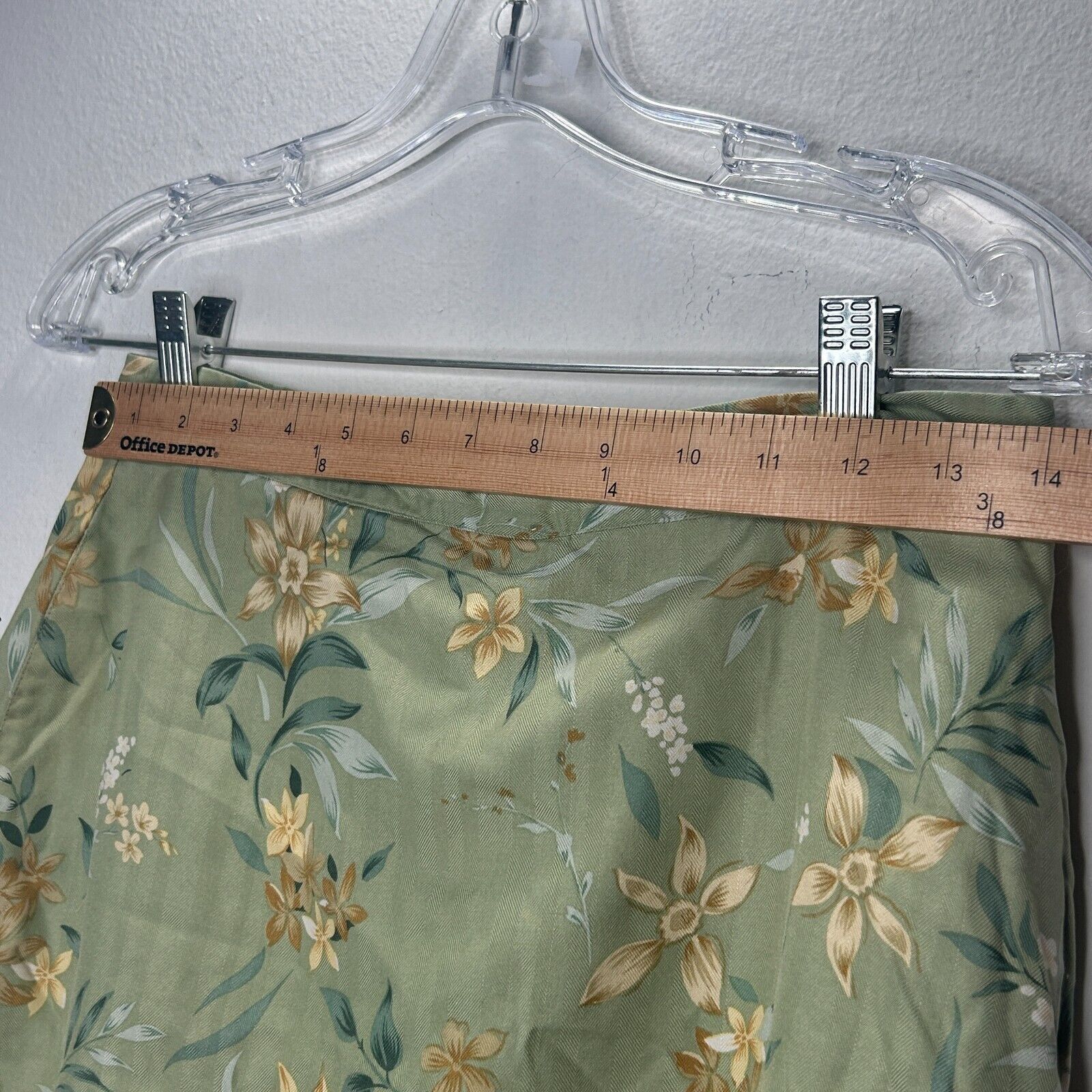 Other EP Pro Silk Green Yellow & Cream Floral Mini Skirt Skort 4 Size 27" / US 4 / IT 40 - 8 Thumbnail