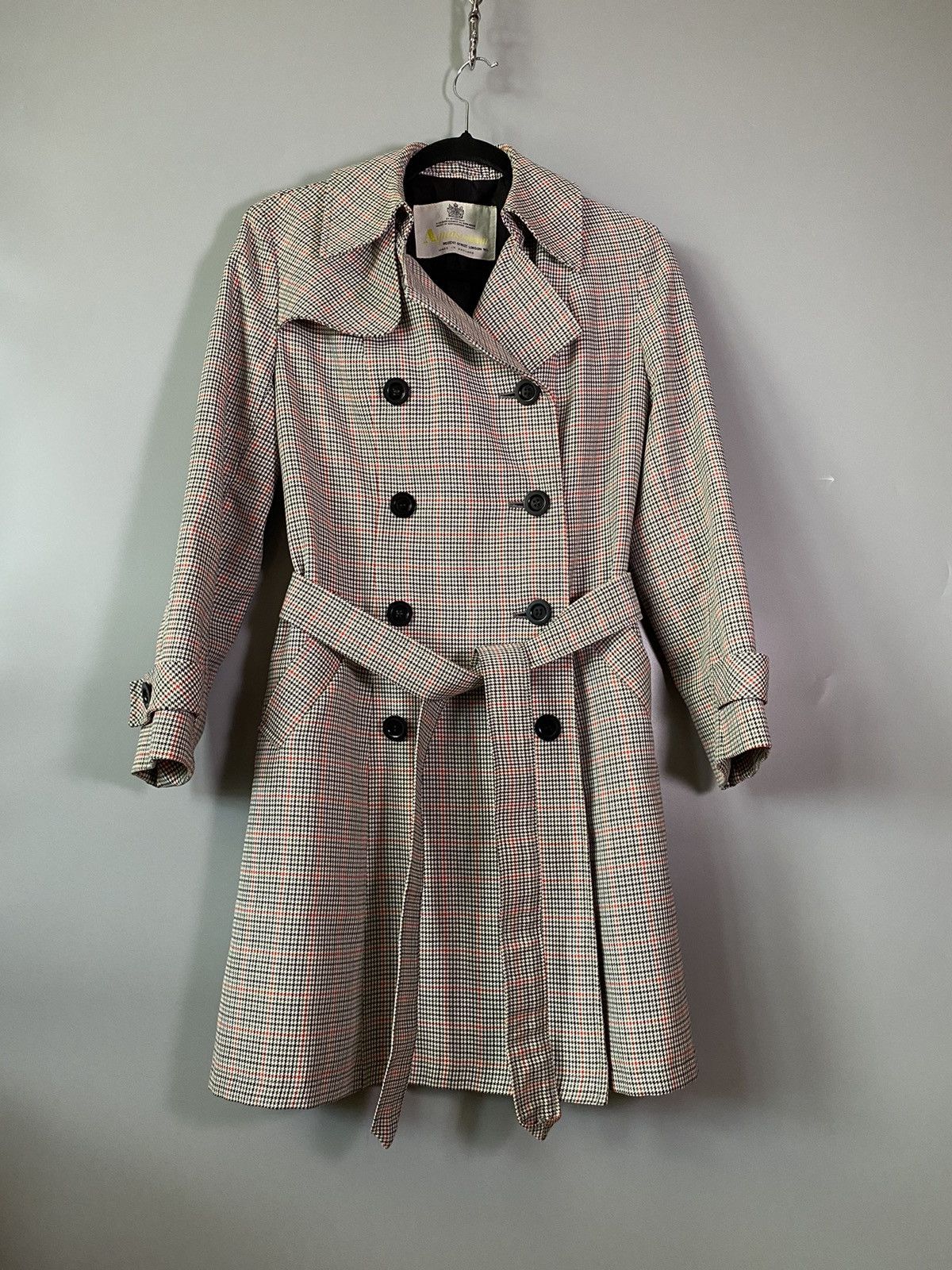 Vintage Aquascutum Vintage Checkered Trench Coat Size S Grailed