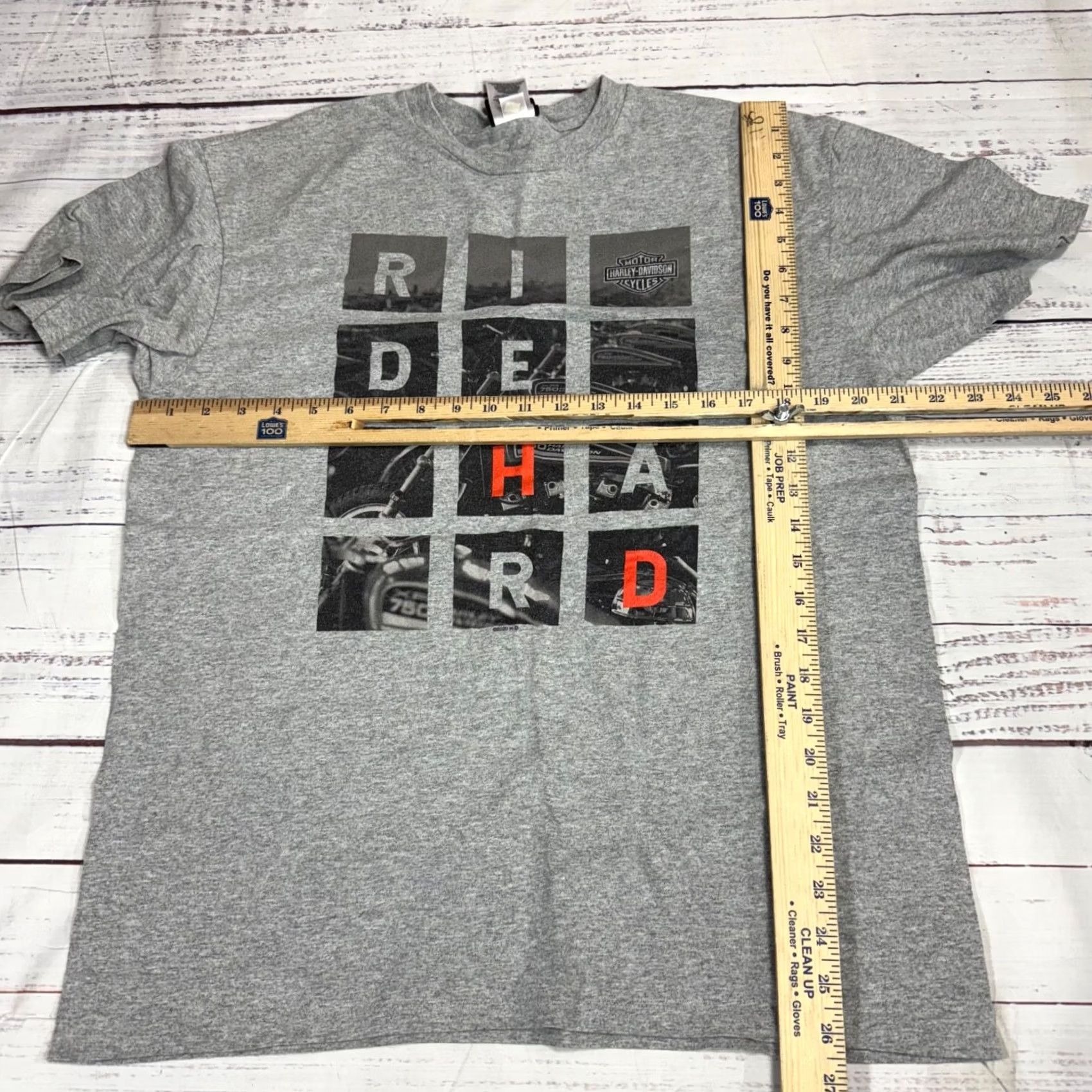 Harley Davidson Harley-Davidson Mens Slim Fit Ride Hard Graphic T-Shirt Sz L Gray Slim Fit Size US L / EU 52-54 / 3 - 2 Thumbnail