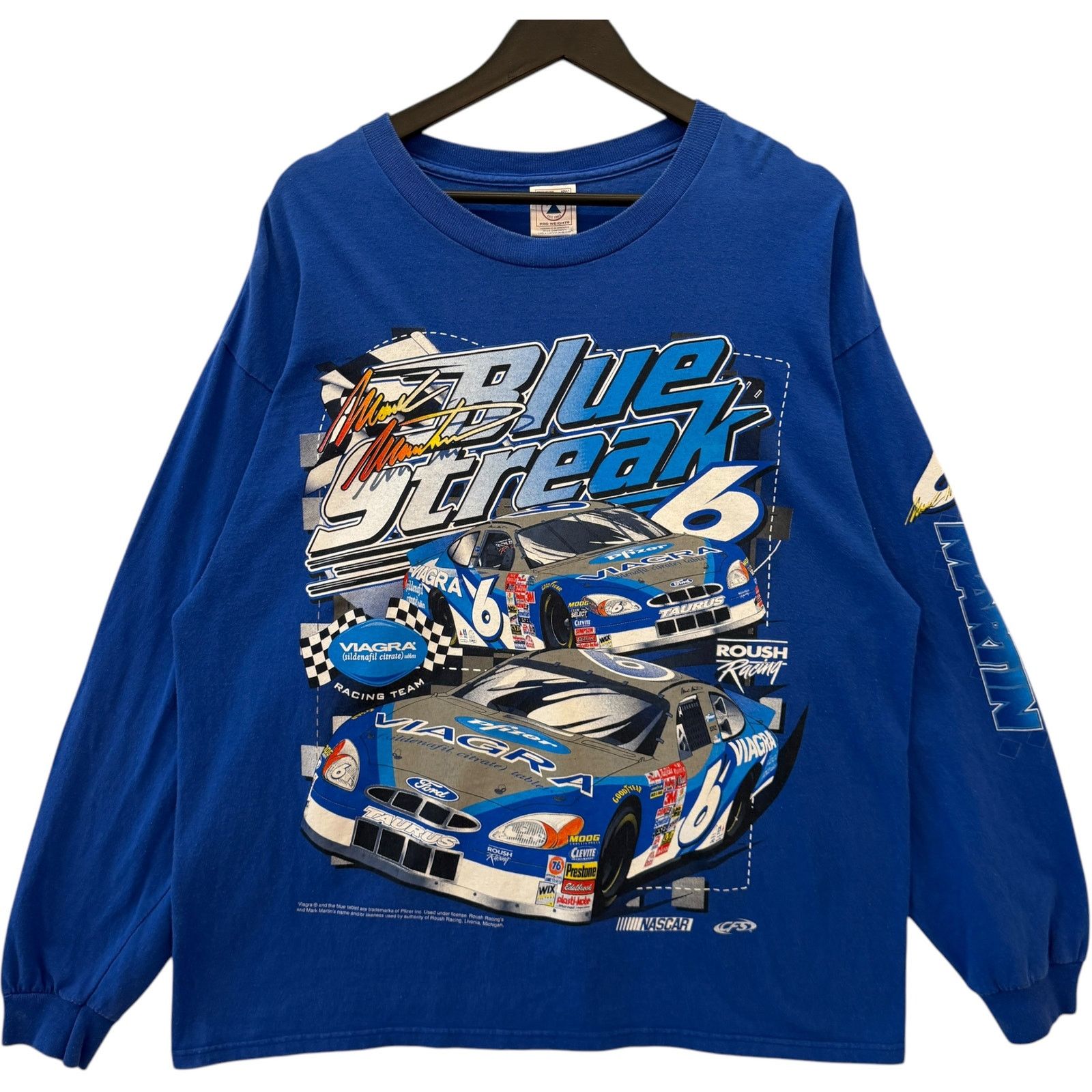 Delta Vintage Mark Martin #6 Viagra Sponsor NASCAR Long Sleeve XL Size US XL / EU 56 / 4 - 1 Thumbnail
