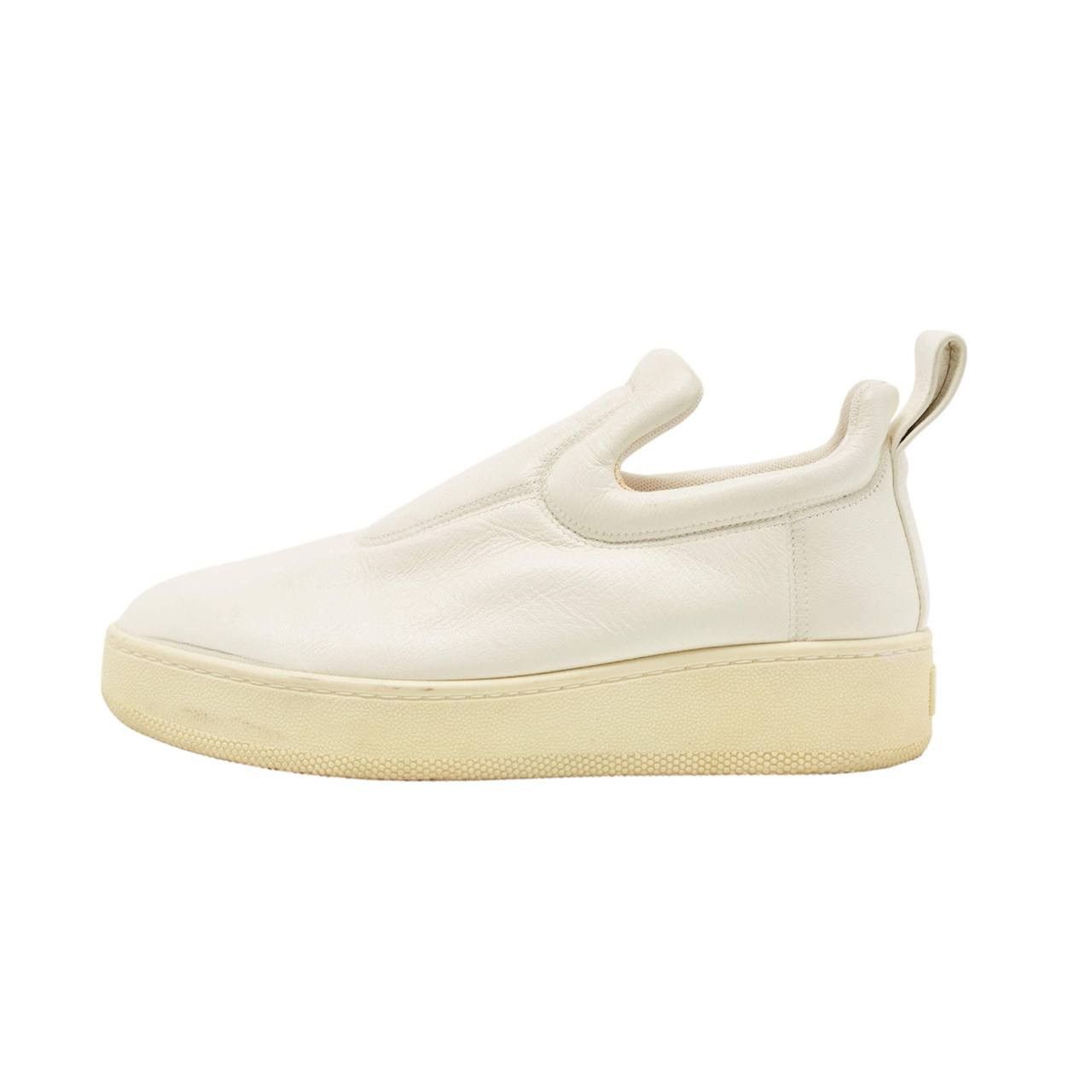 Celine CELINE BY PHOEBE PHILO WHITE LEATHER SNEAKERS SLIP-ON SZ 36 Size US 6 / IT 36 - 2 Thumbnail
