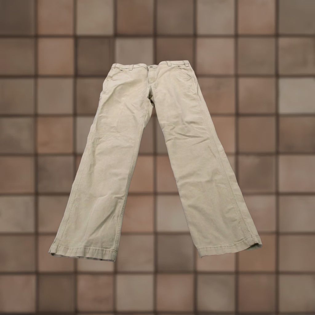 Carhartt Carhartt Pants Mens 36 X 34 Beige Khaki Relaxed Fit Canvas Utility Workwear Pants Size US 36 / EU 52 - 1 Thumbnail