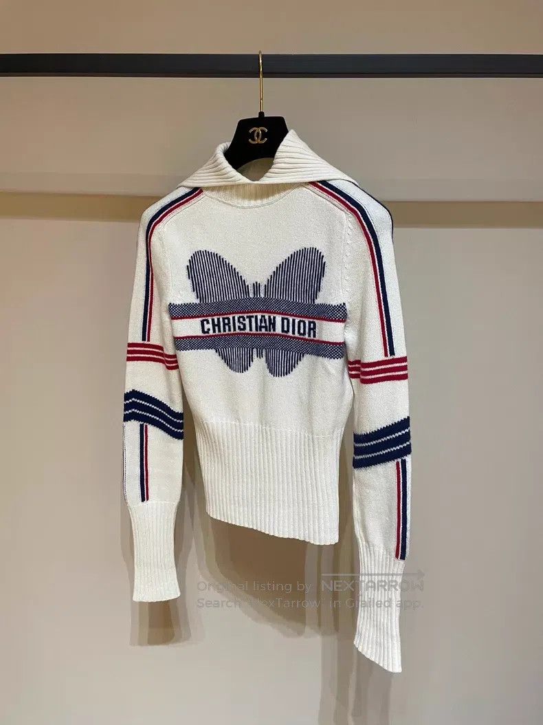 Dior Dior Autumn and Winter Ski Series Butterfly Pattern Pullov Size XS / US 0-2 / IT 36-38 - 2 Thumbnail