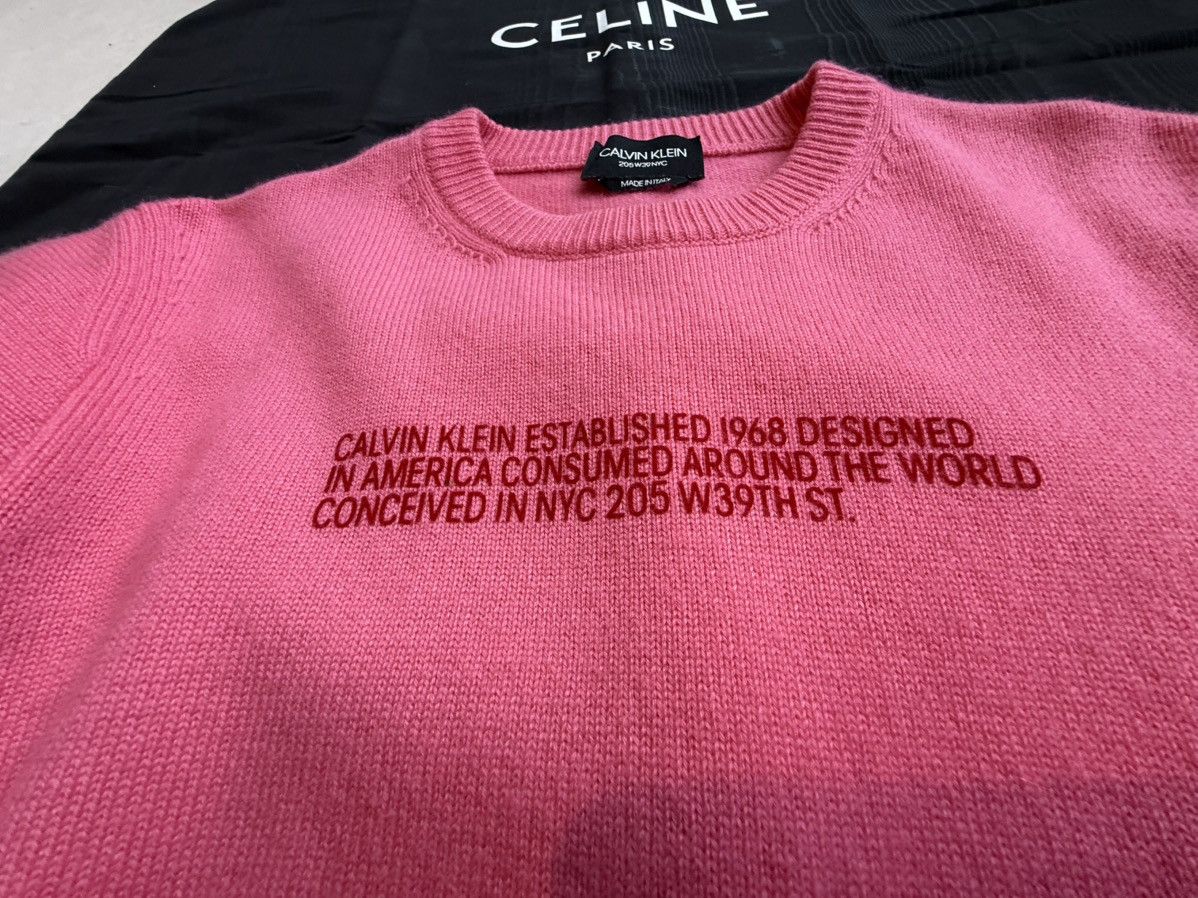 Calvin Klein 205W39NYC SS18 Calvin Klein 205w39nyc Logo pink cashmere sweater raf Size US XS / EU 42 / 0 - 17 Thumbnail