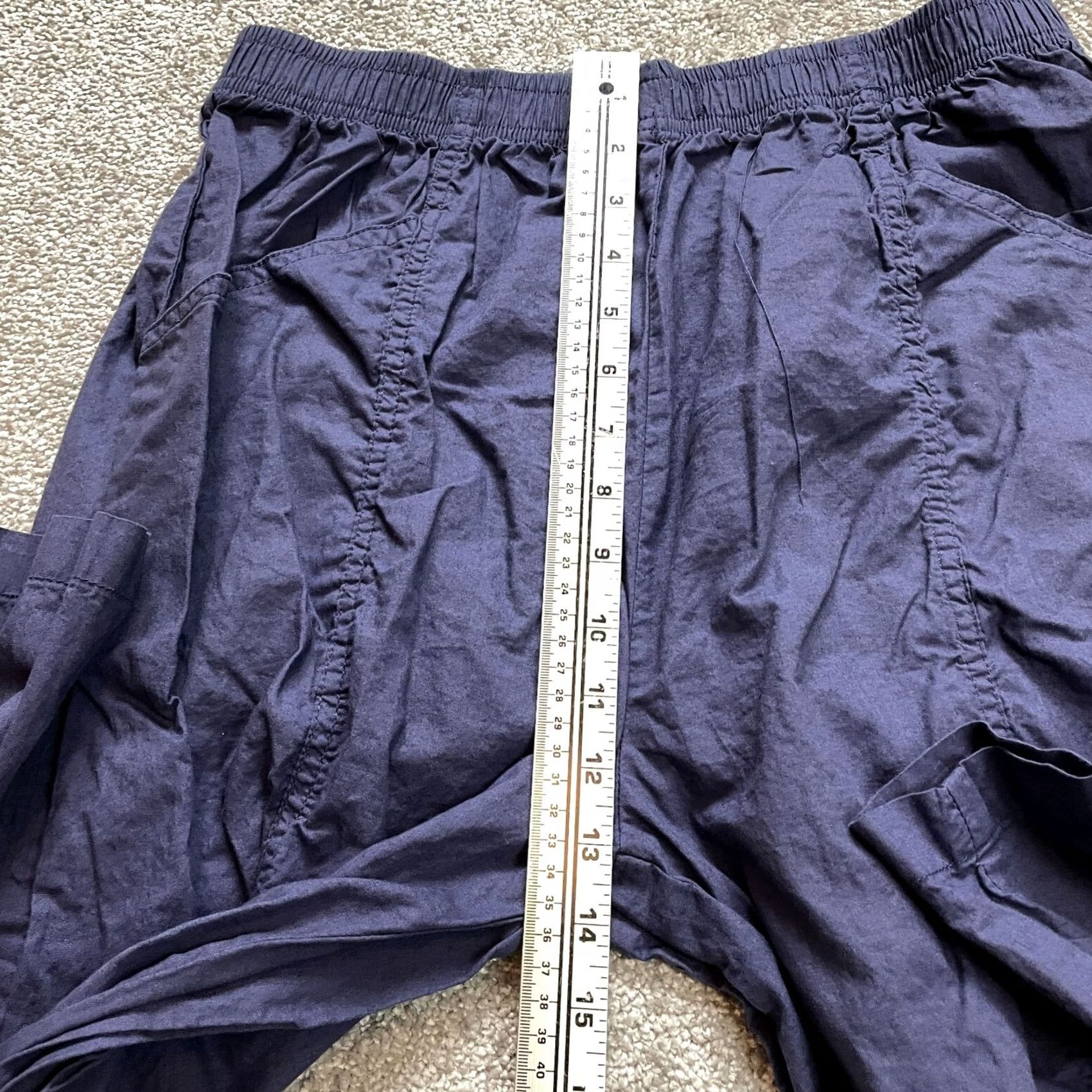 Vintage Unbranded Pull On Pants Womens 30x30 Blue Elastic Waist Stretch Cotton Denim Straight Classic Plus Size 30 Inseam 30 in Size 30" / US 8 / IT 44 - 4 Thumbnail