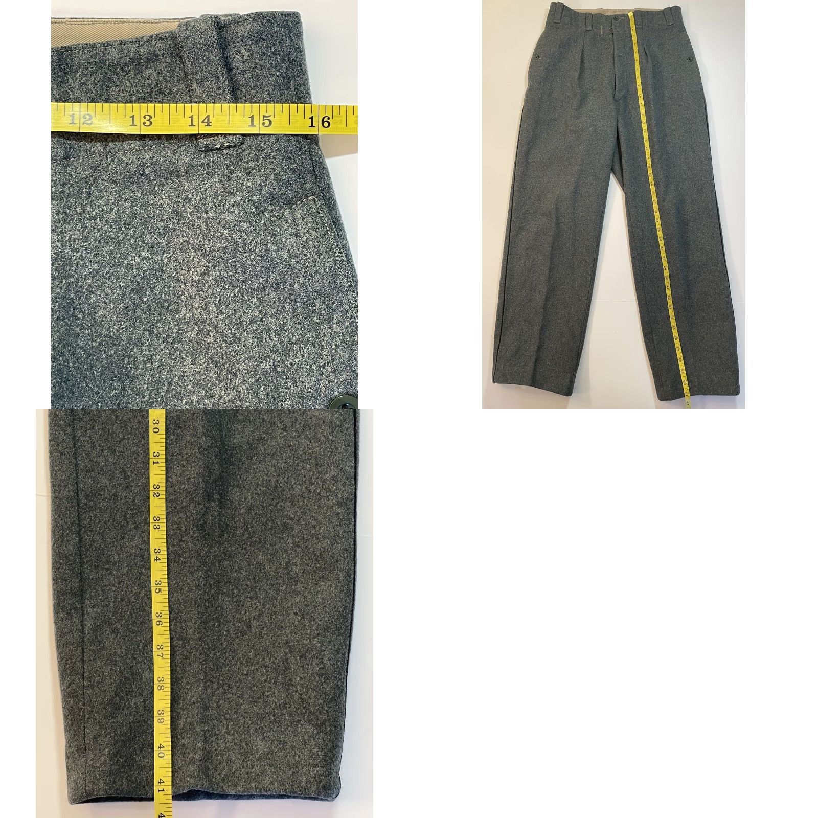 Vintage VINTAGE Wool Pants Gray Uniform Hunting Military 32 Workwear Regular Fit Mens Size US 32 / EU 48 - 8 Thumbnail
