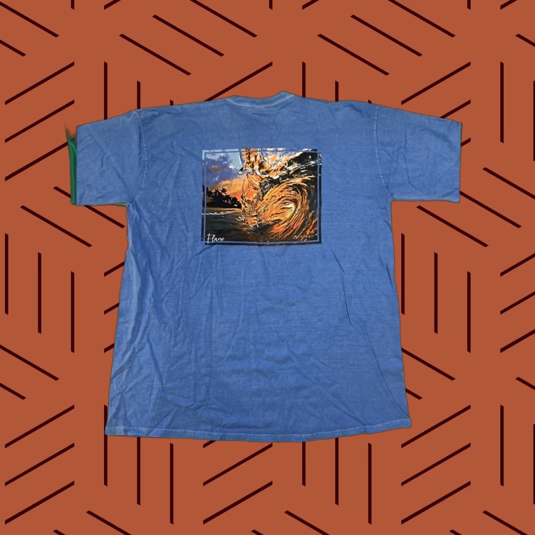 Vintage VINTAGE Crazy Shirts Shirt 2XL Blue Surfrider Logo Graphic Print Crew Neck Mens Size US XXL / EU 58 / 5 - 1 Thumbnail
