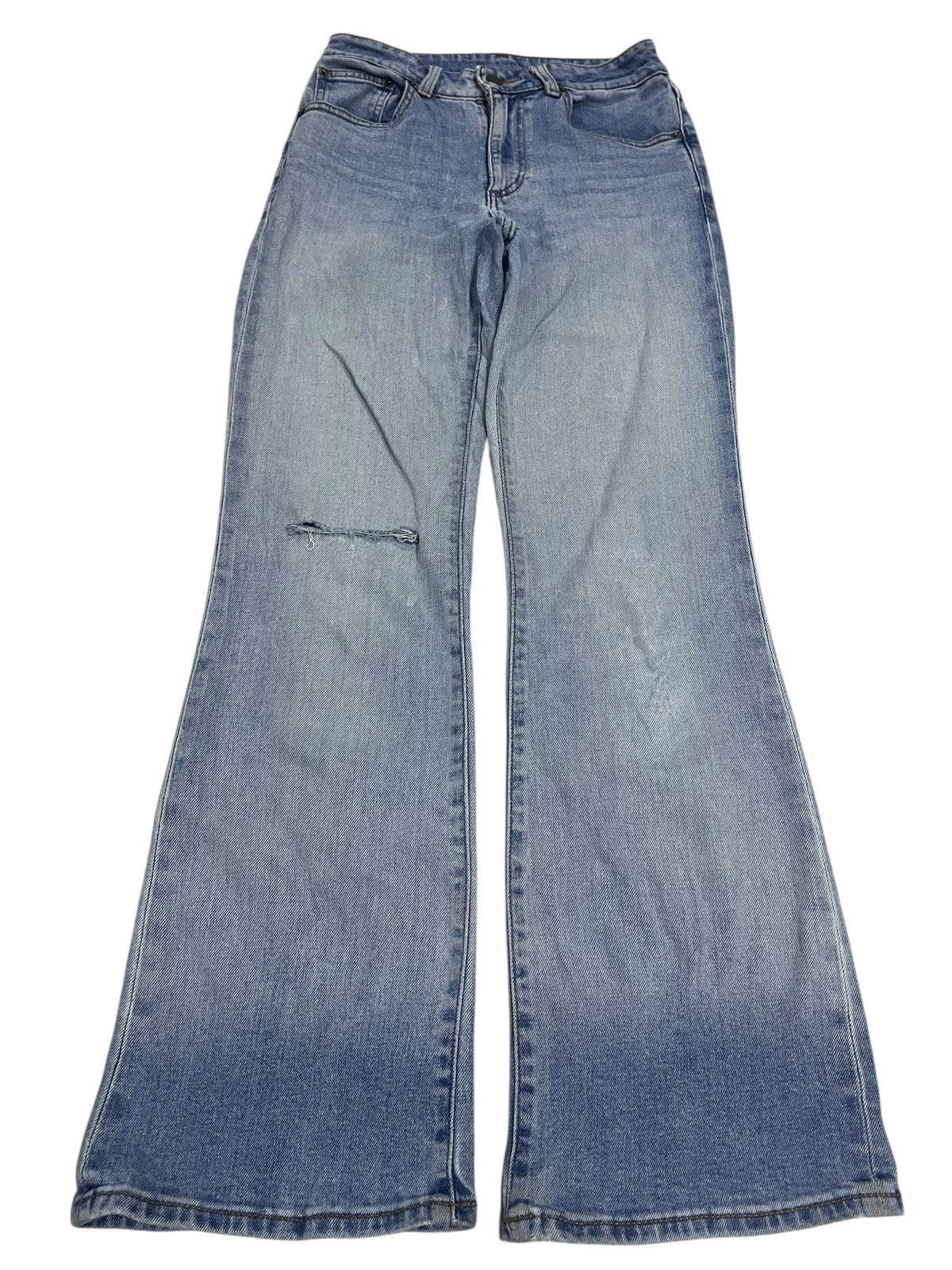 If Six Was Nine × Japanese Brand × Le Grande Bleu (L.G.B.) FLARE💥 JAPANESE BRAND Y2K GU WASHED BLUE JEANS Size 28" / US 6 / IT 42 - 1 Thumbnail