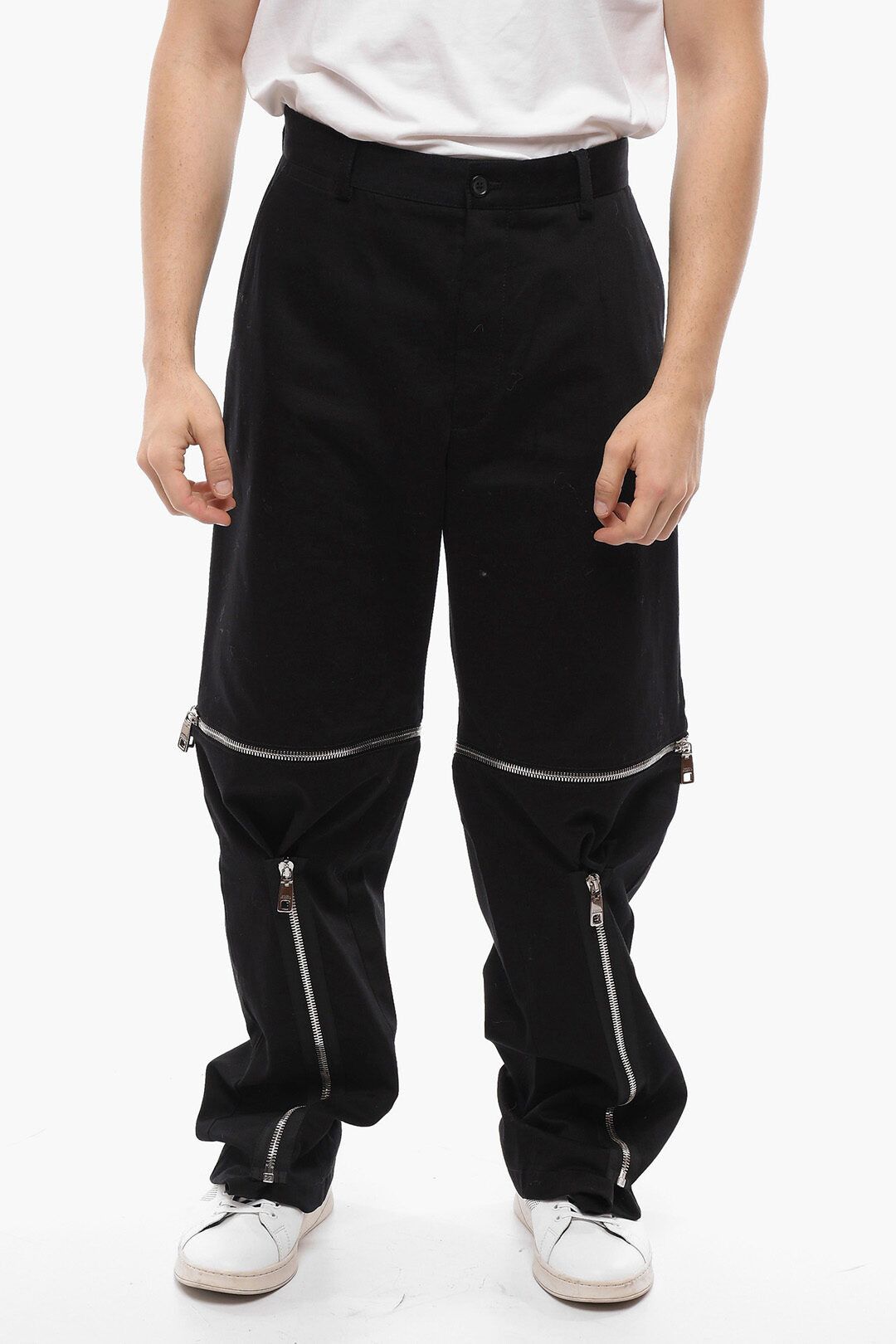 image of Dolce Gabbana Og1Mm1223 Pant With Zipped Detail In Black, Men's (Size 34)