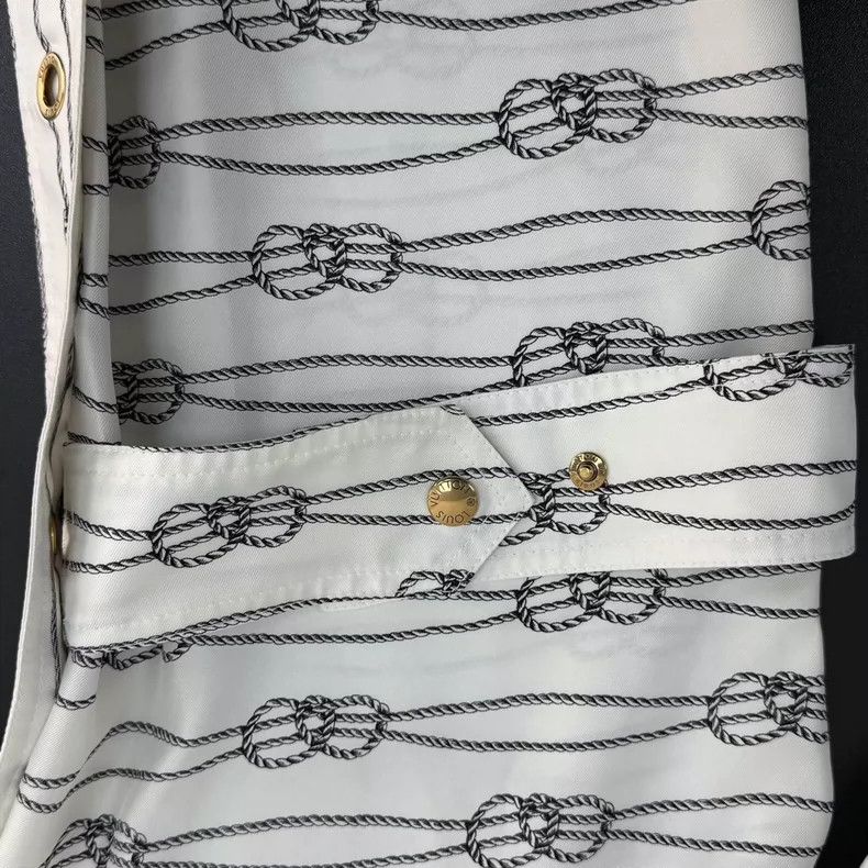 Louis Vuitton Louis Vuitton White Nautical Series Mulberry Silk Pants 250 Size US 36 / EU 52 - 8 Thumbnail