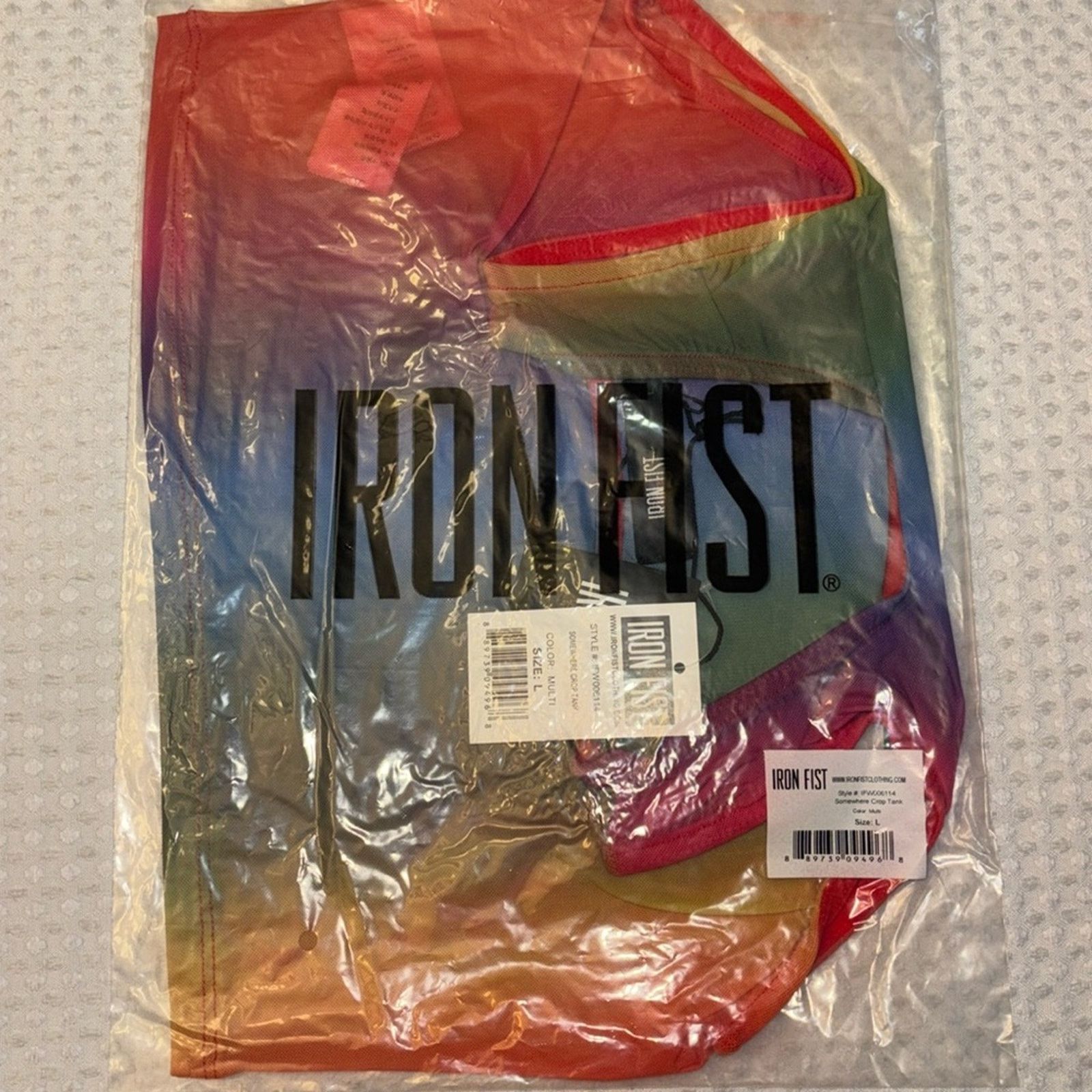 Iron Fist Iron Fist SOMEWHERE Rainbow Sequin Hearts Sheer Crop Top L Size L / US 10 / IT 46 - 12 Thumbnail
