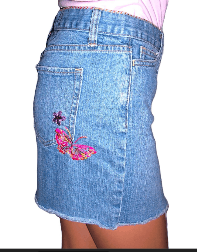 Gap Gap Jeans Embroidered Floral Skirt 2 Size 28" / US 6 / IT 42 - 6 Thumbnail